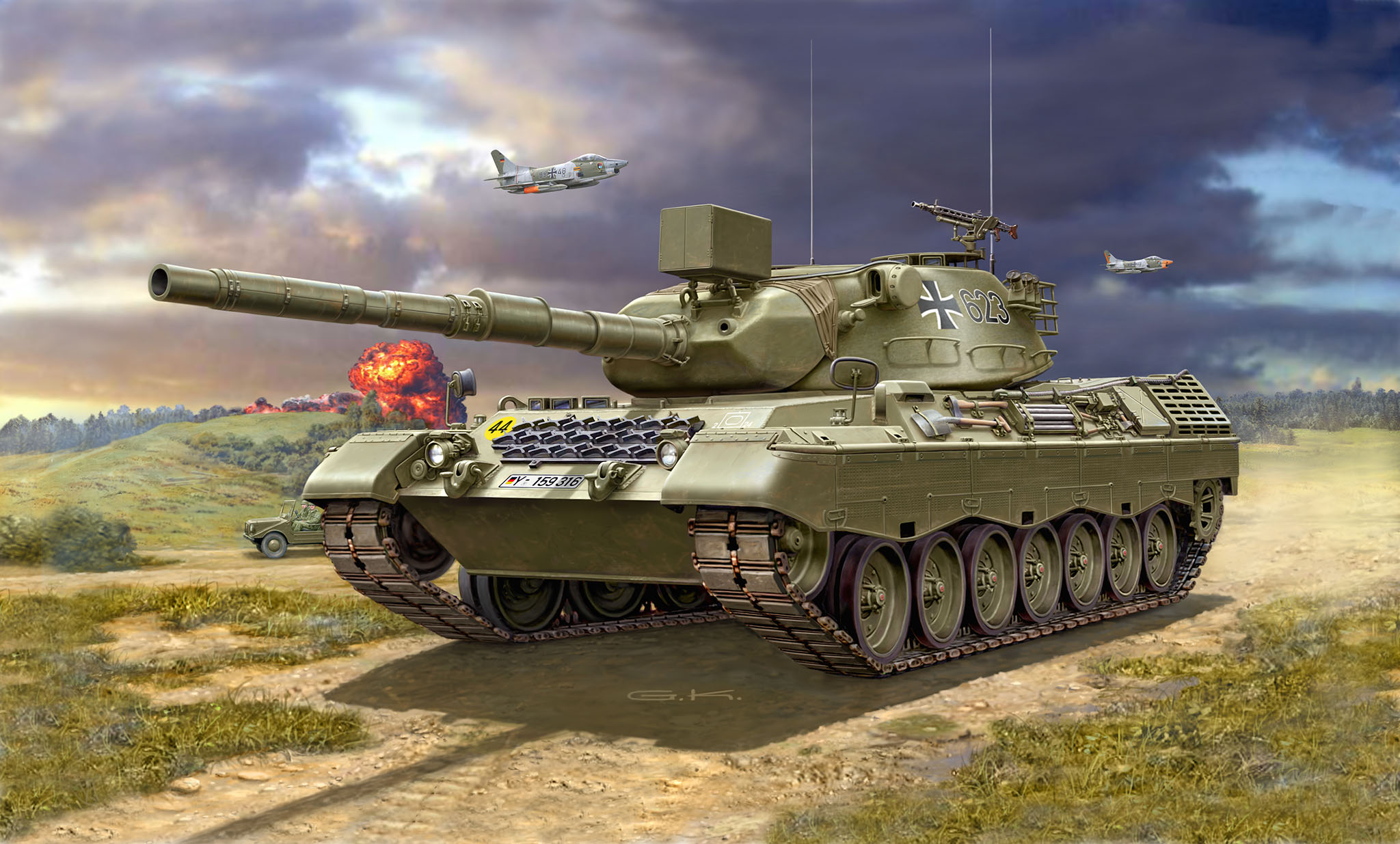 рисунок Leopard 1A1