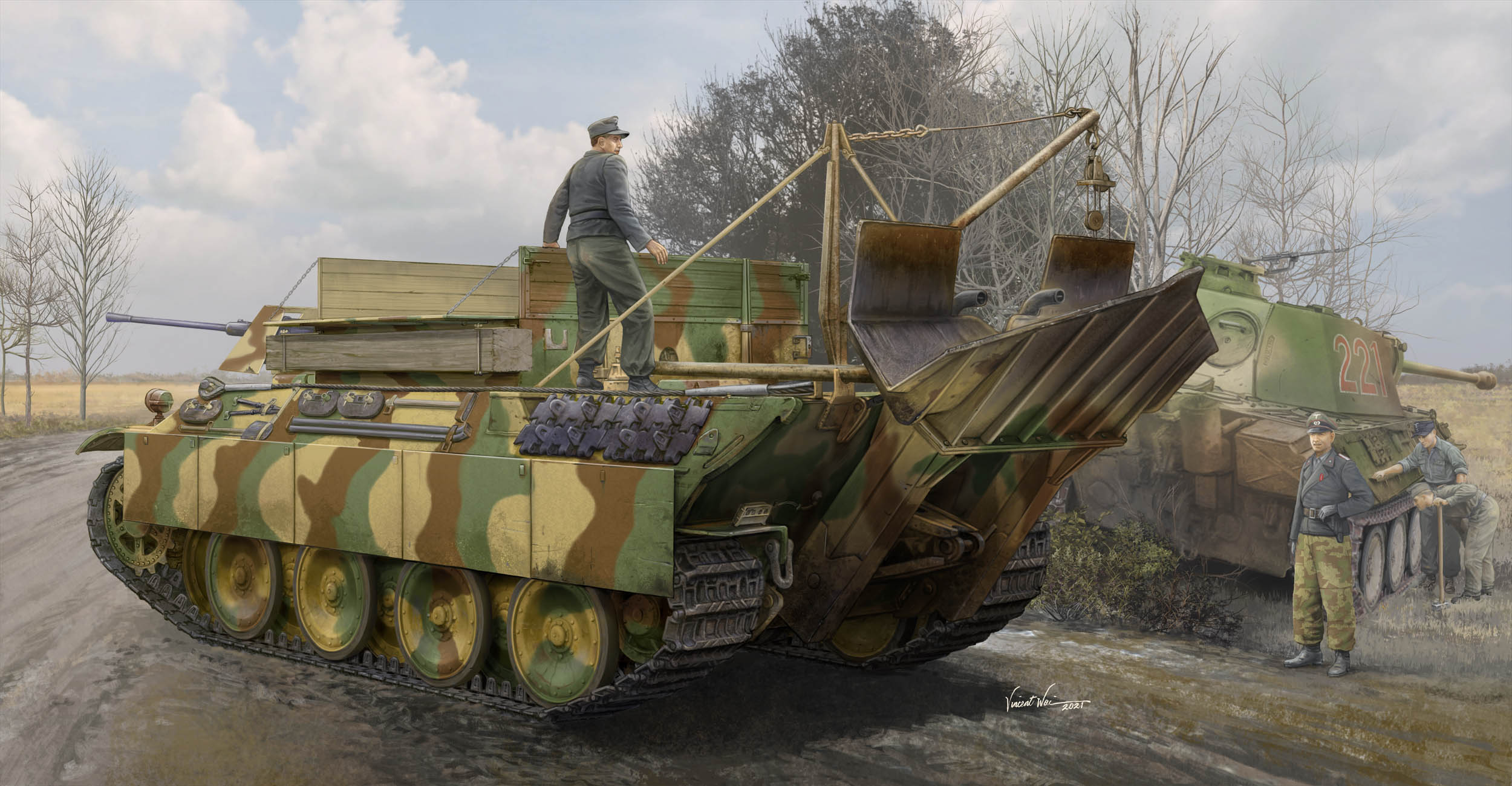 рисунок German Sd.Kfz.179 Bergepanther Ausf.G