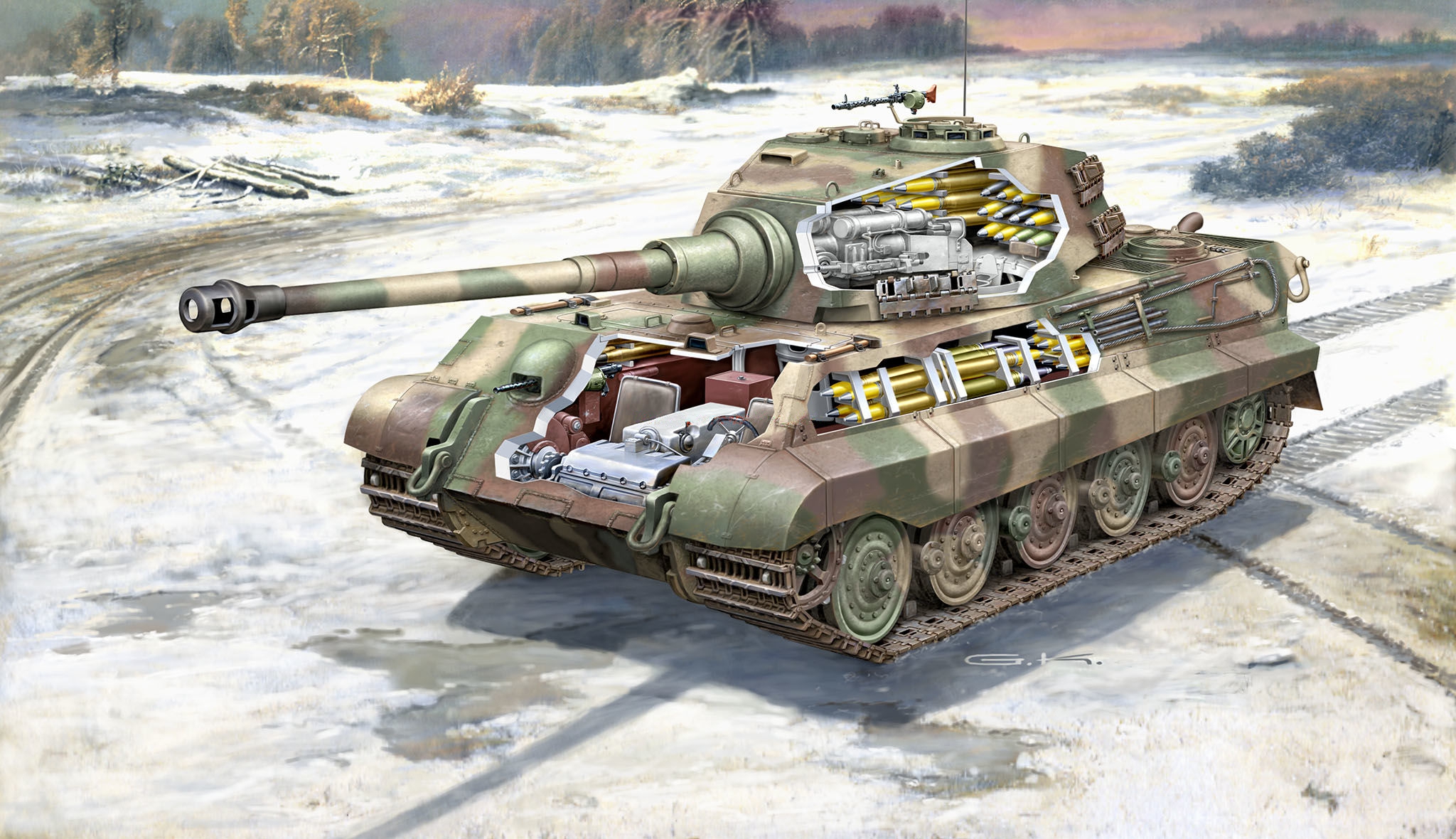 рисунок Tiger II Ausf.B