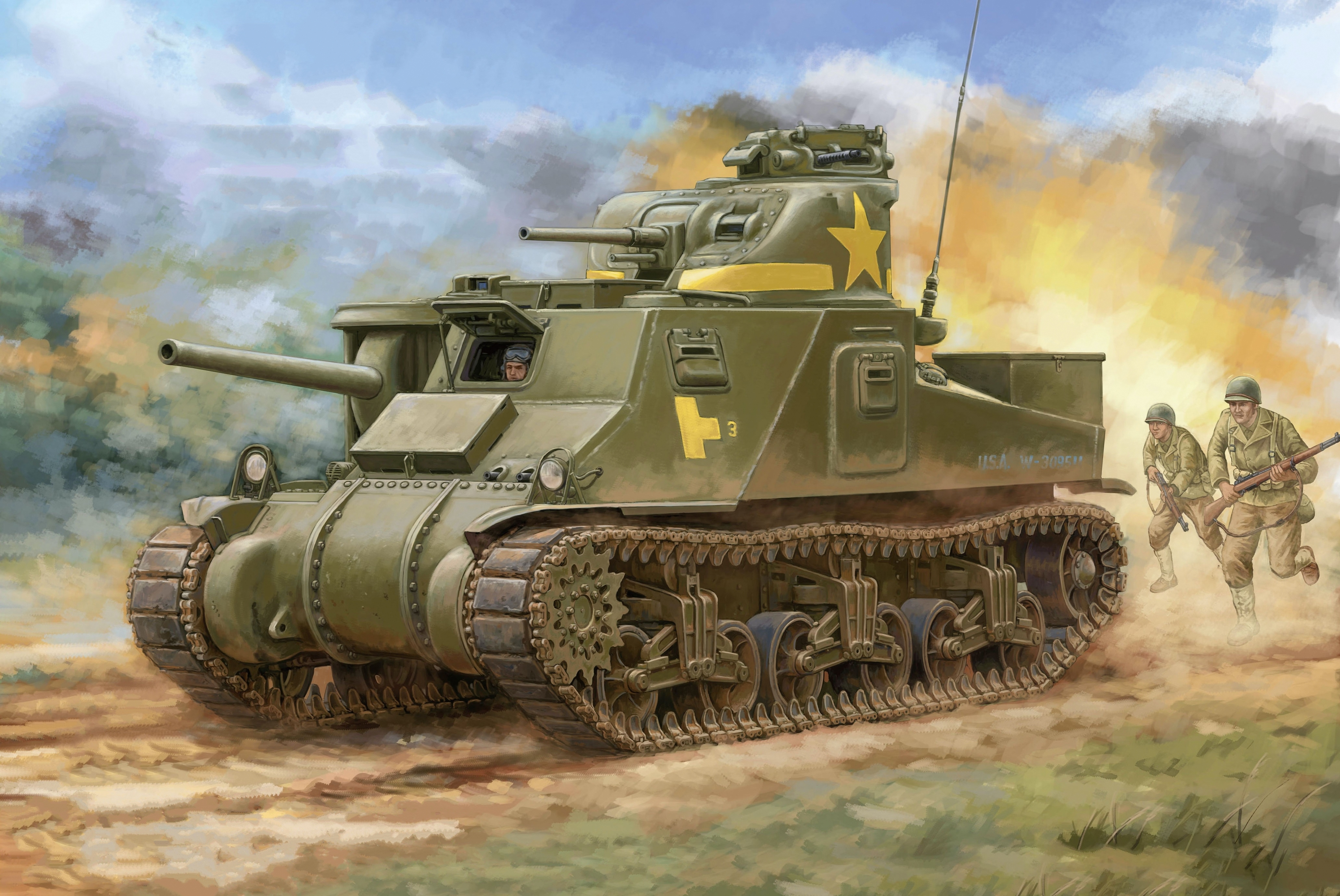 рисунок M3A3 Medium Tank