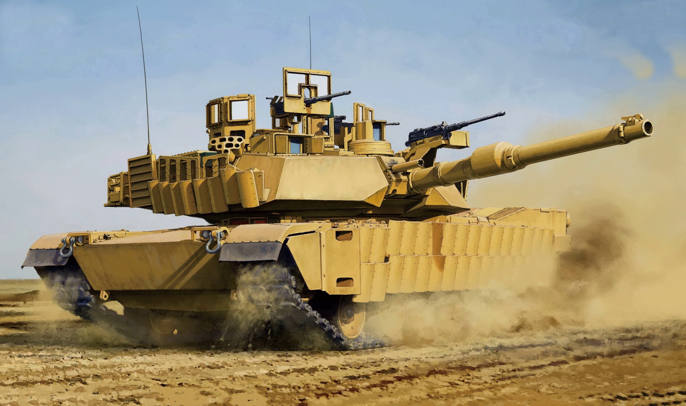 рисунок US Main Battle Tank M1A2 SEP Abrams TUSK II
