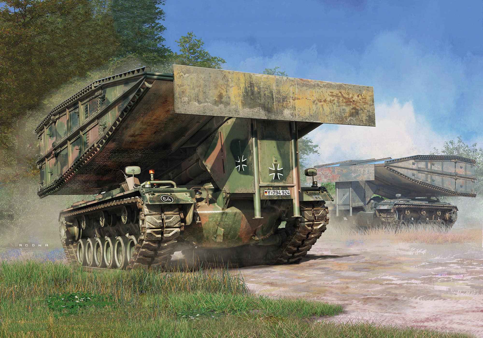 рисунок Bruckenlegepanzer M48 A2 AVLB