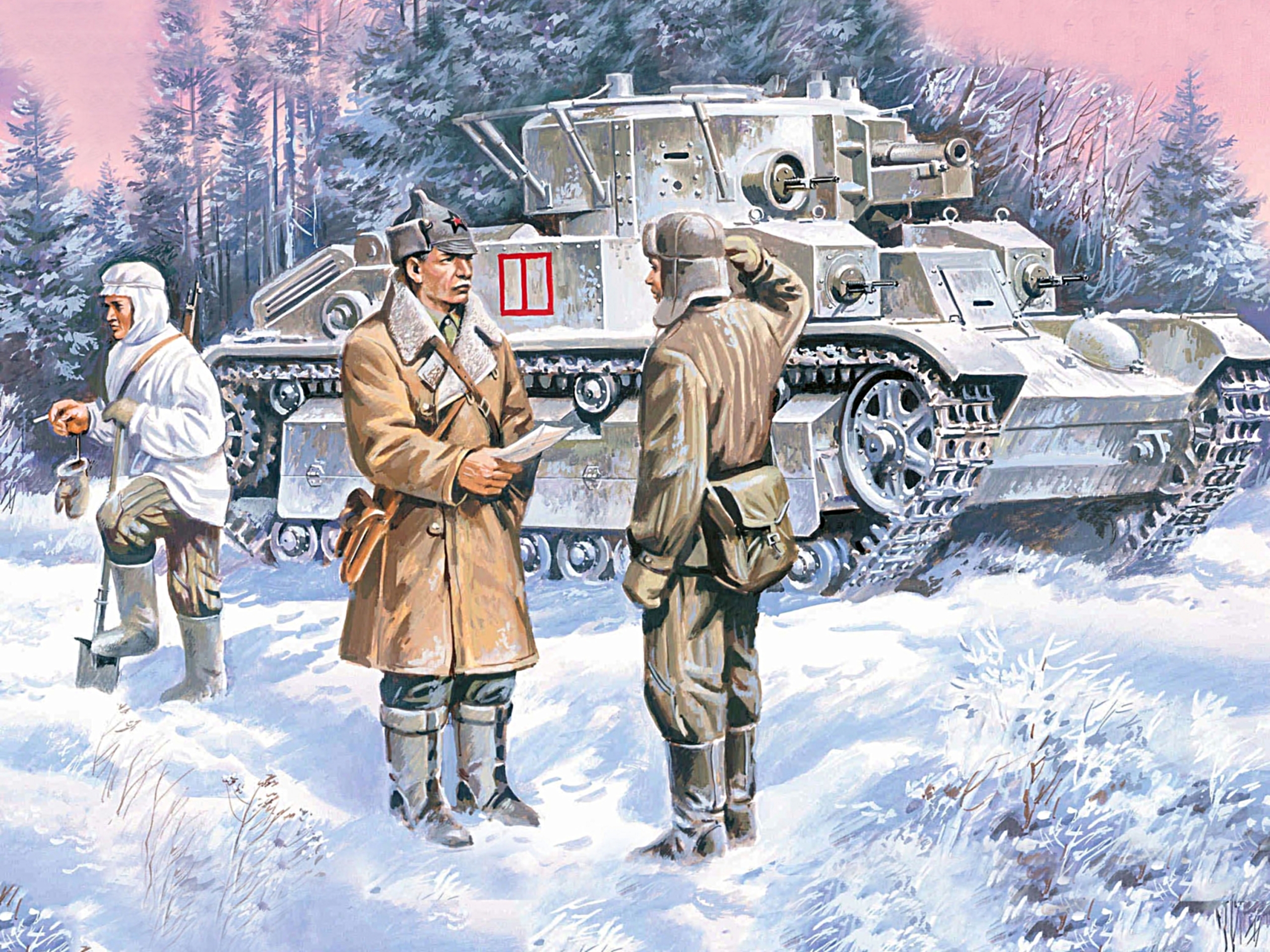 рисунок Советский средний танк Т-28