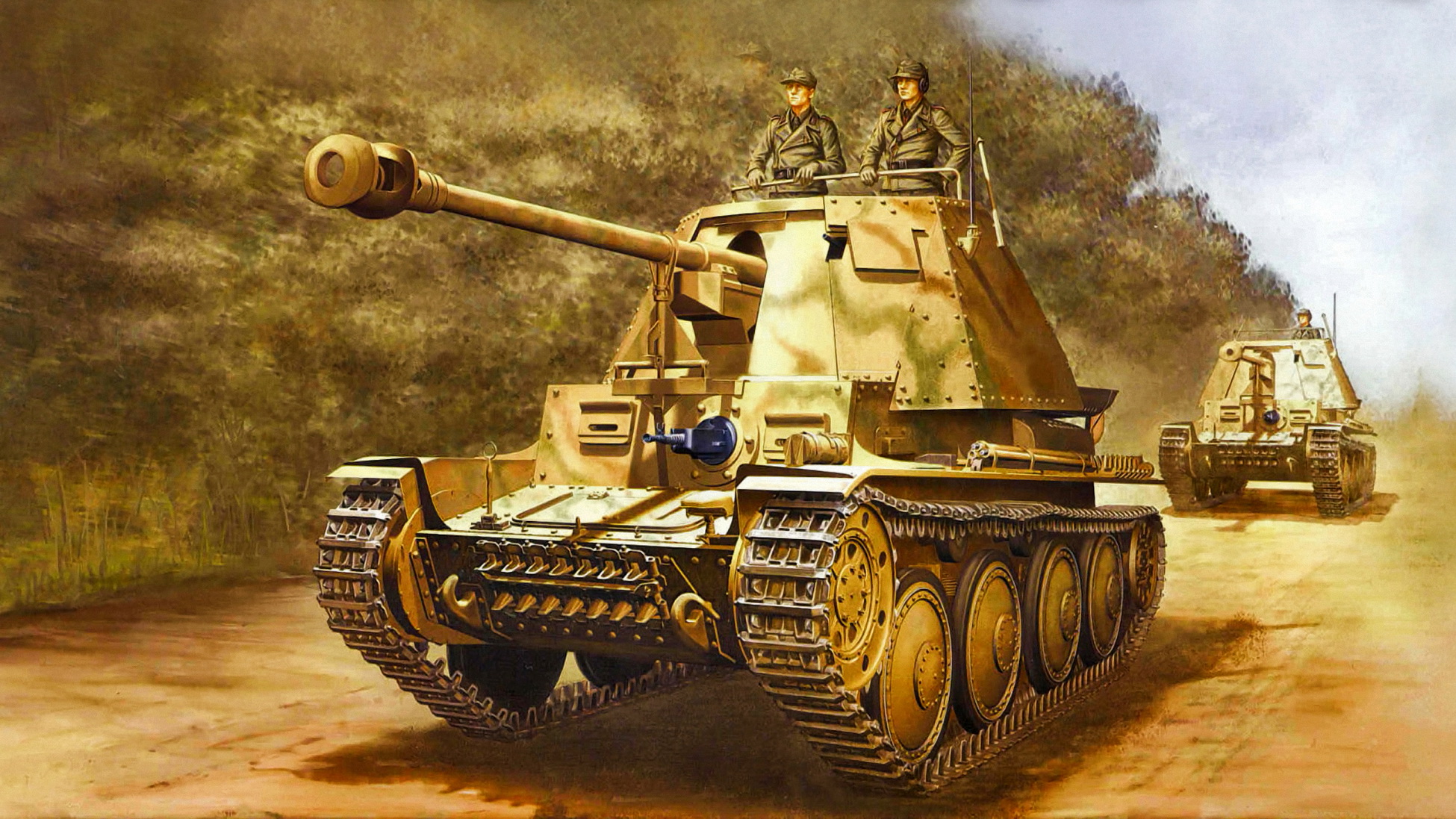 рисунок German 7,5cm Pak40 Fgst.Pz.Kpfw.Marder III Ausf.H