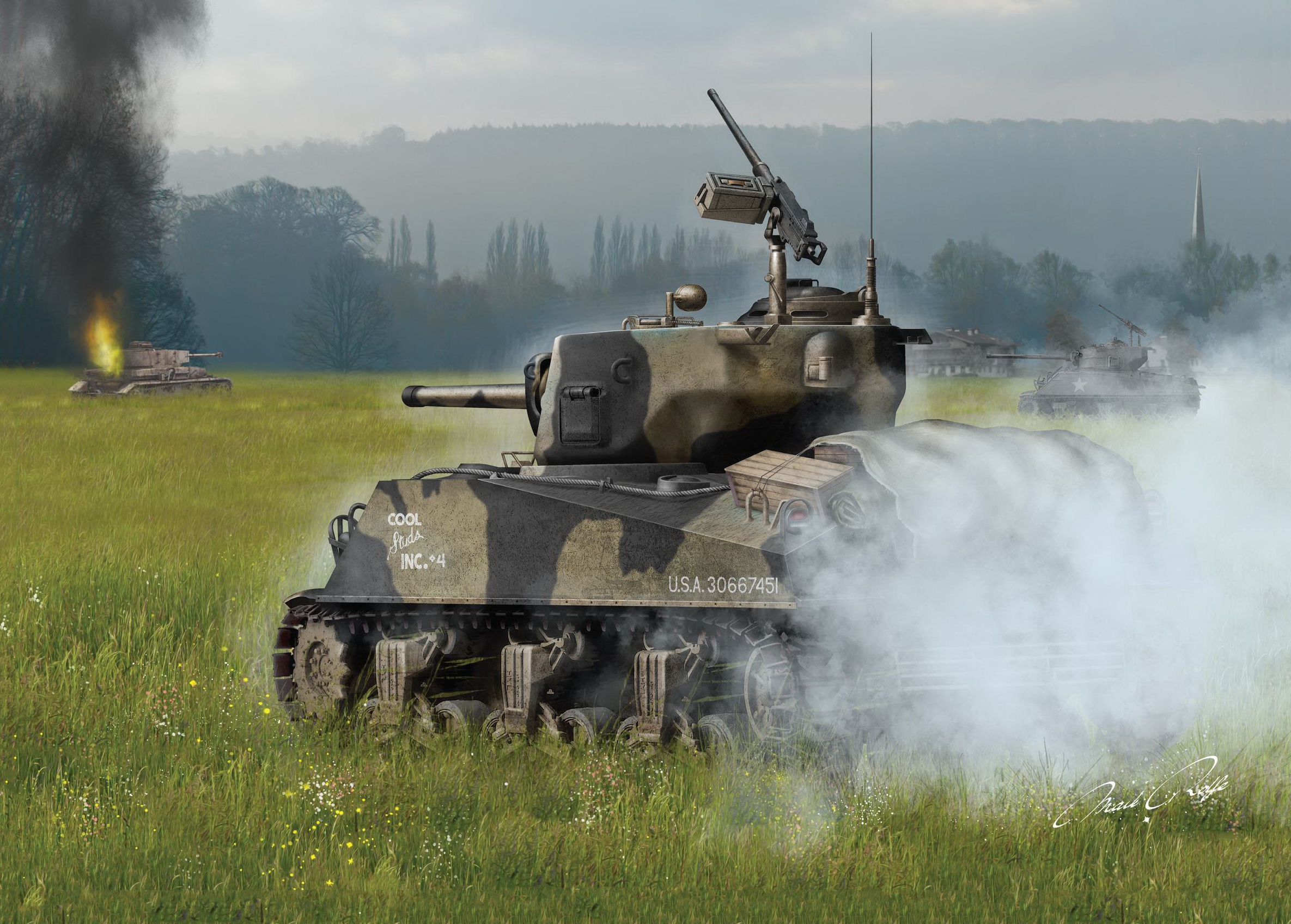 рисунок M4A3(76)W, Battle of the Bulge