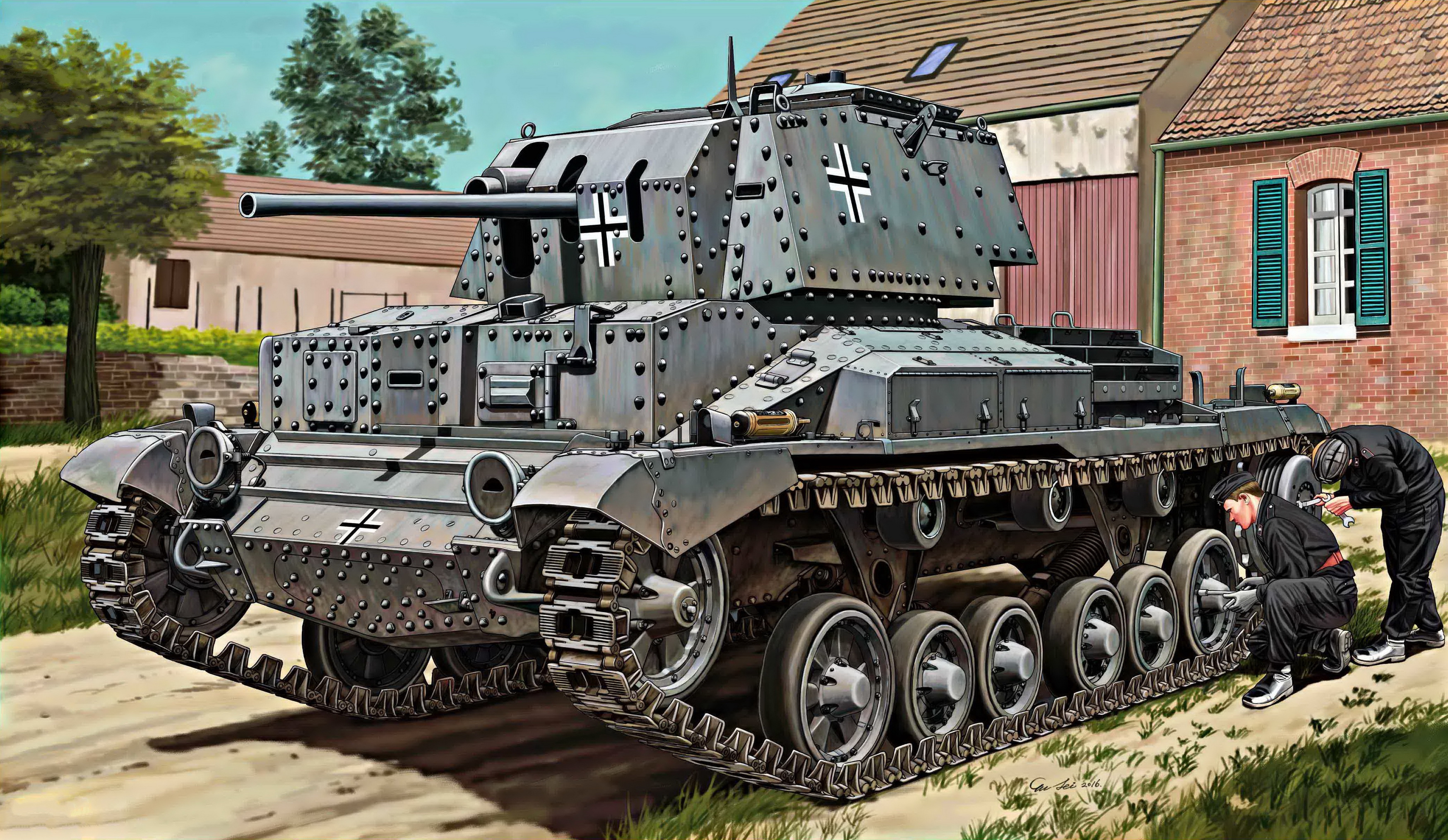 рисунок Kreuzer Panzerkampfwagen Mk.II, 742(e), (A-10)