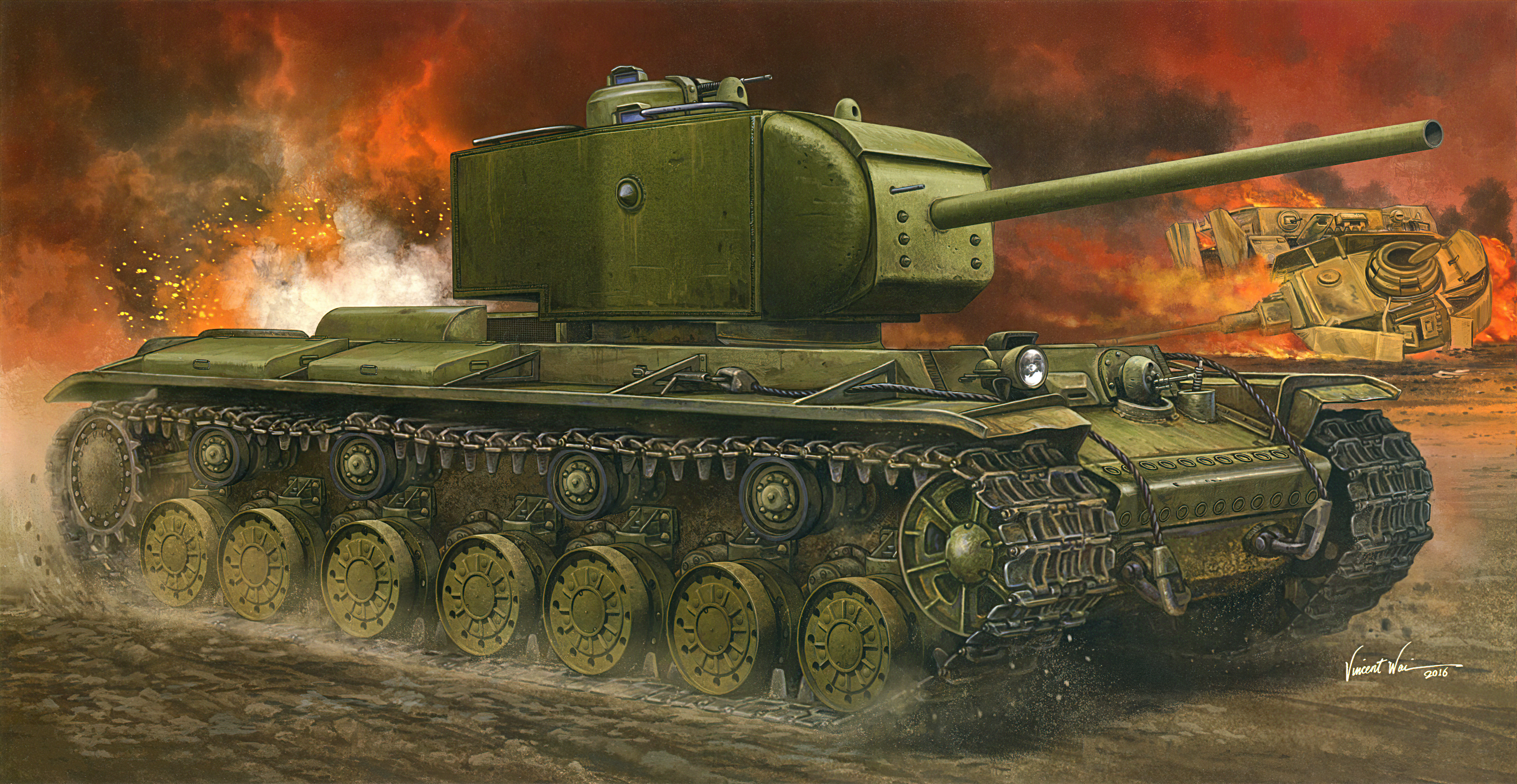 рисунок KV-220 «Russian Tiger» Super heavy tank