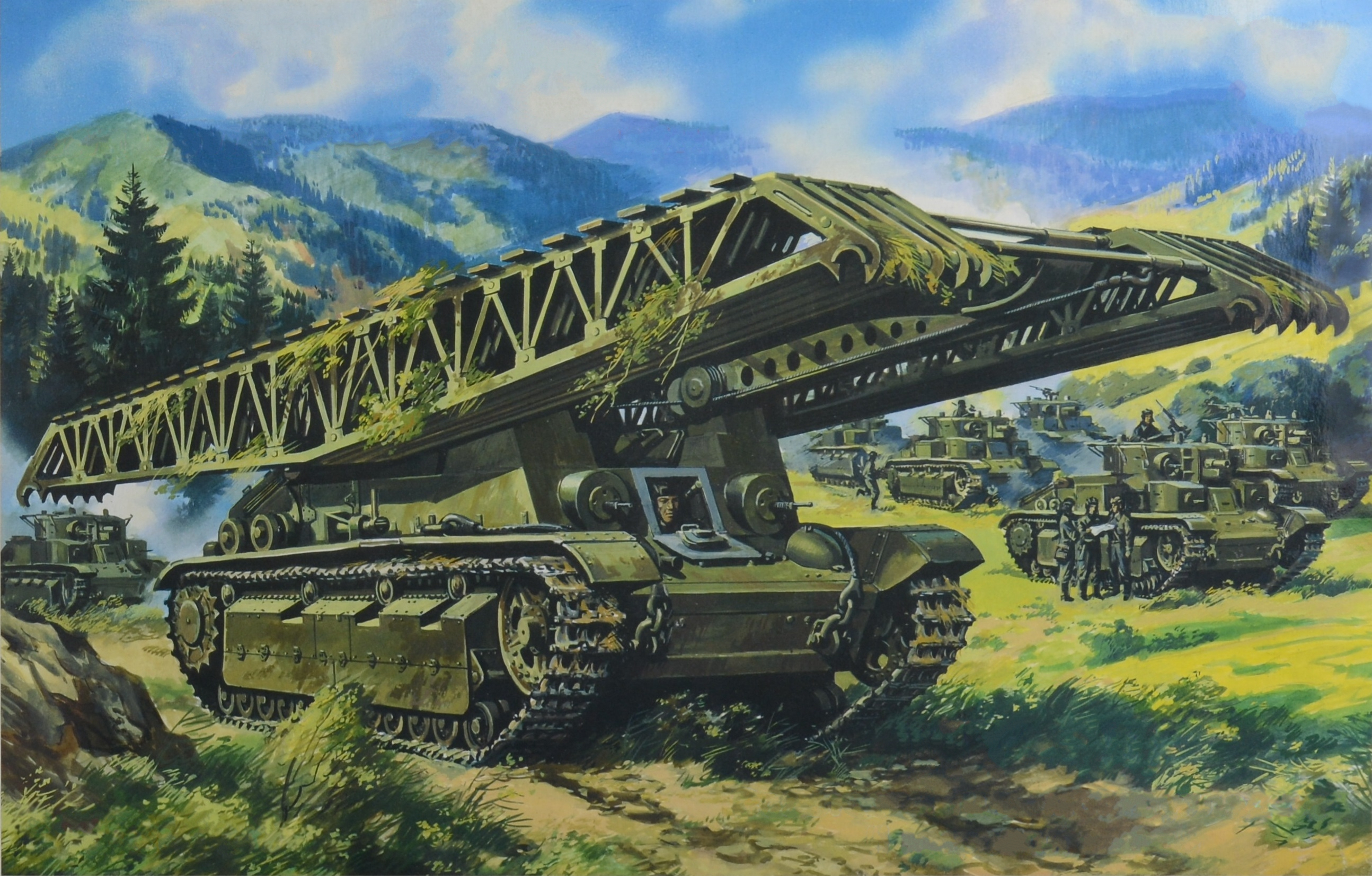 рисунок IT-28 Bridgelayer Tank