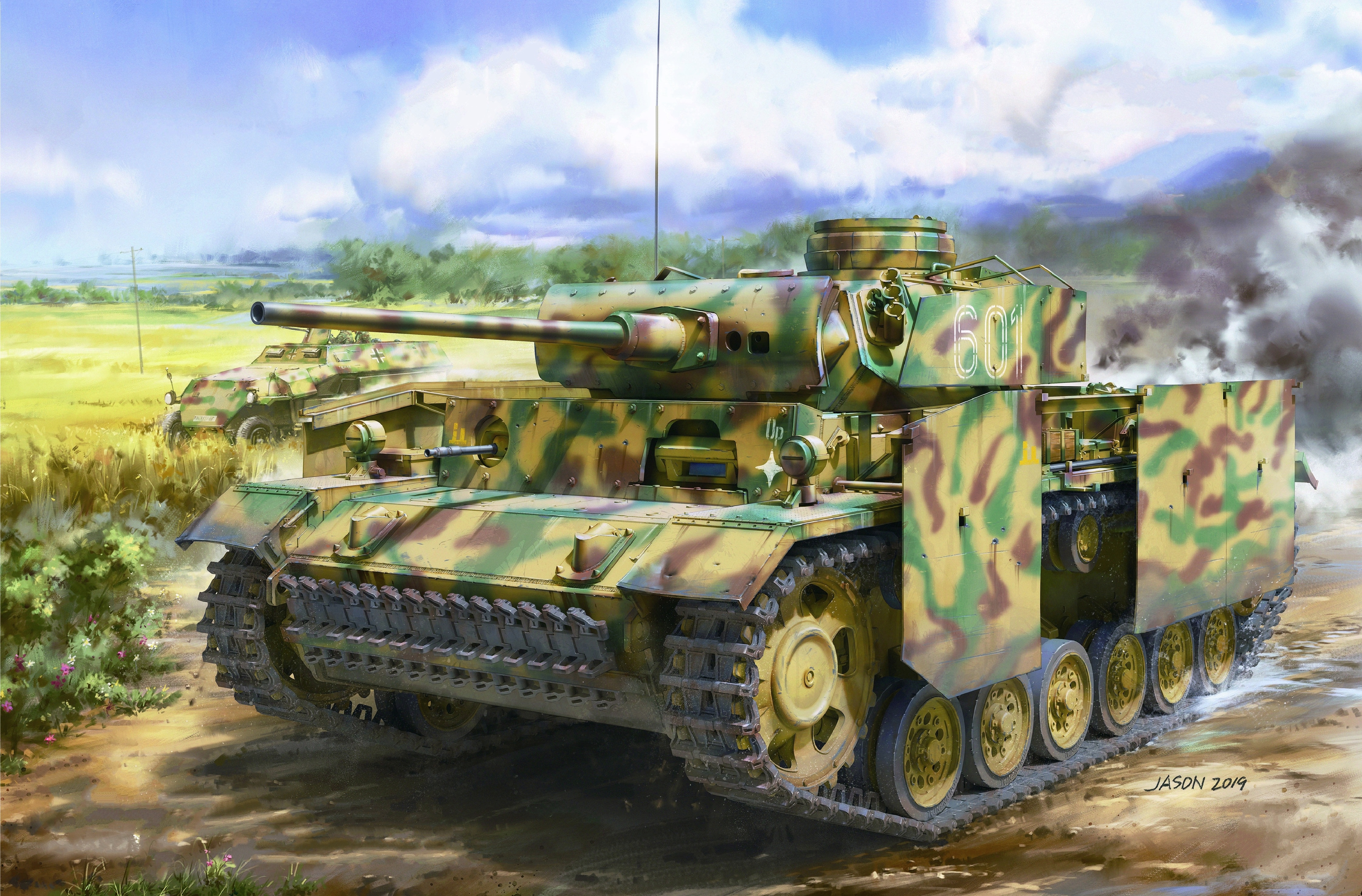 рисунок Panzer III Ausf.M mit Schürzen