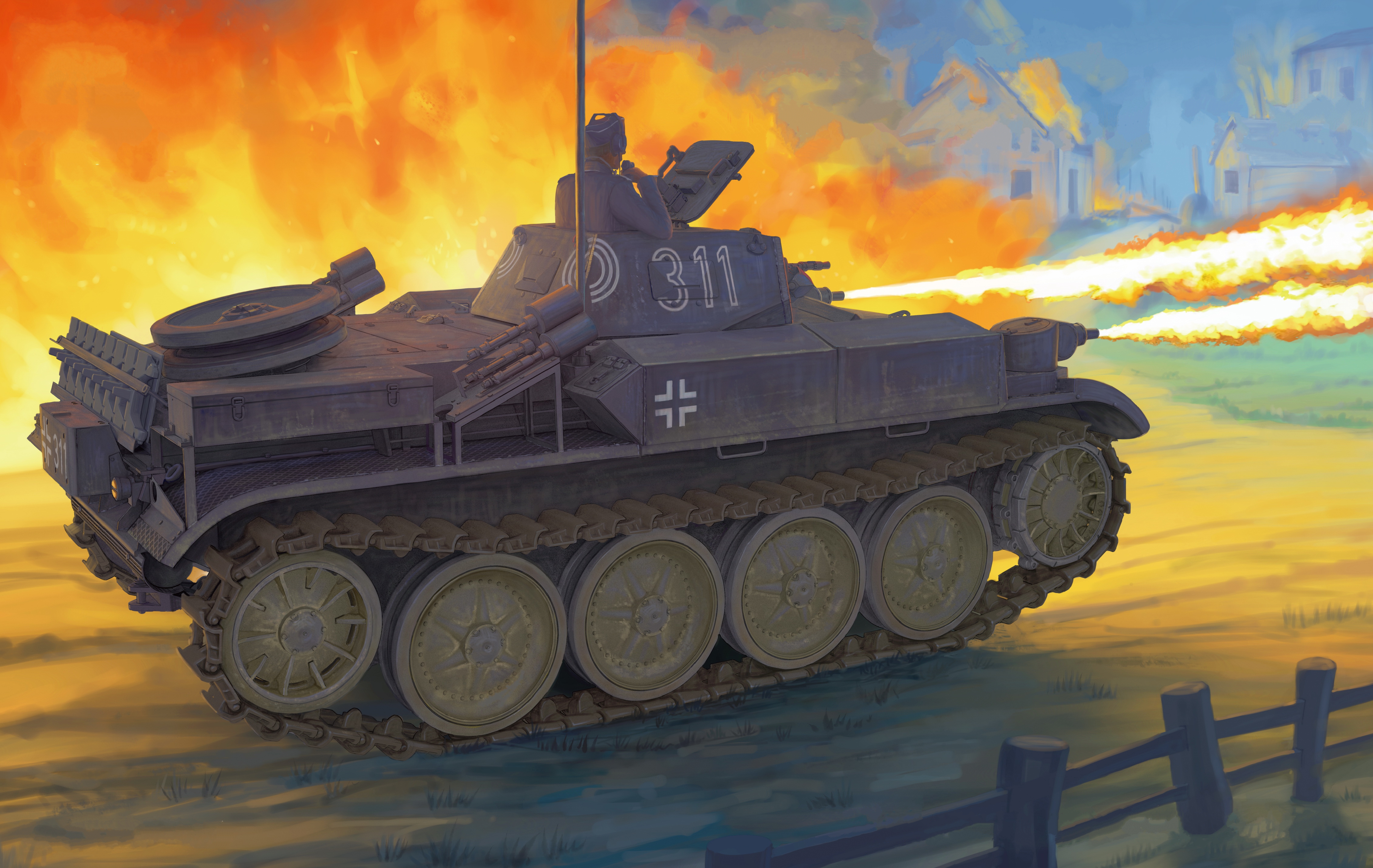 рисунок German Panzerkampfwagen II (Flamm) Ausf.E