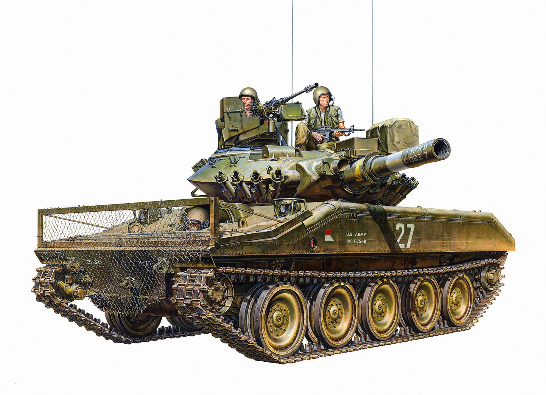 рисунок US Airborne Tank M551 Sheridan