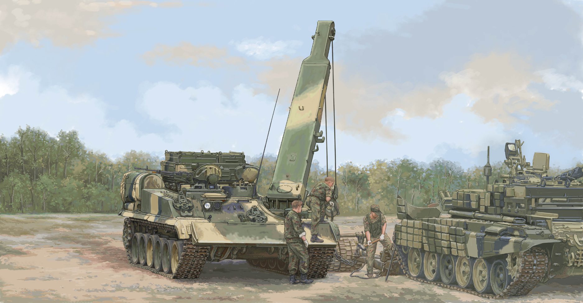 рисунок Russian BREM-1M Armoured Recovery Vehicle