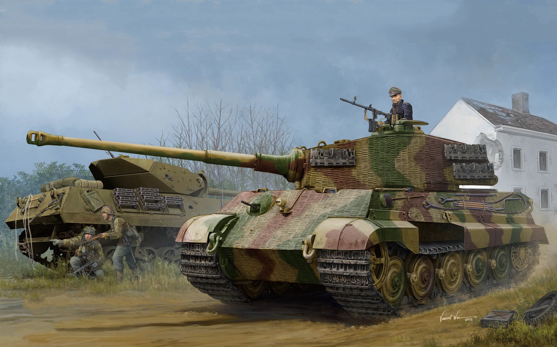 рисунок Pz.Kpfw.VI Ausf.B (Sd.Kfz.182) Tiger II