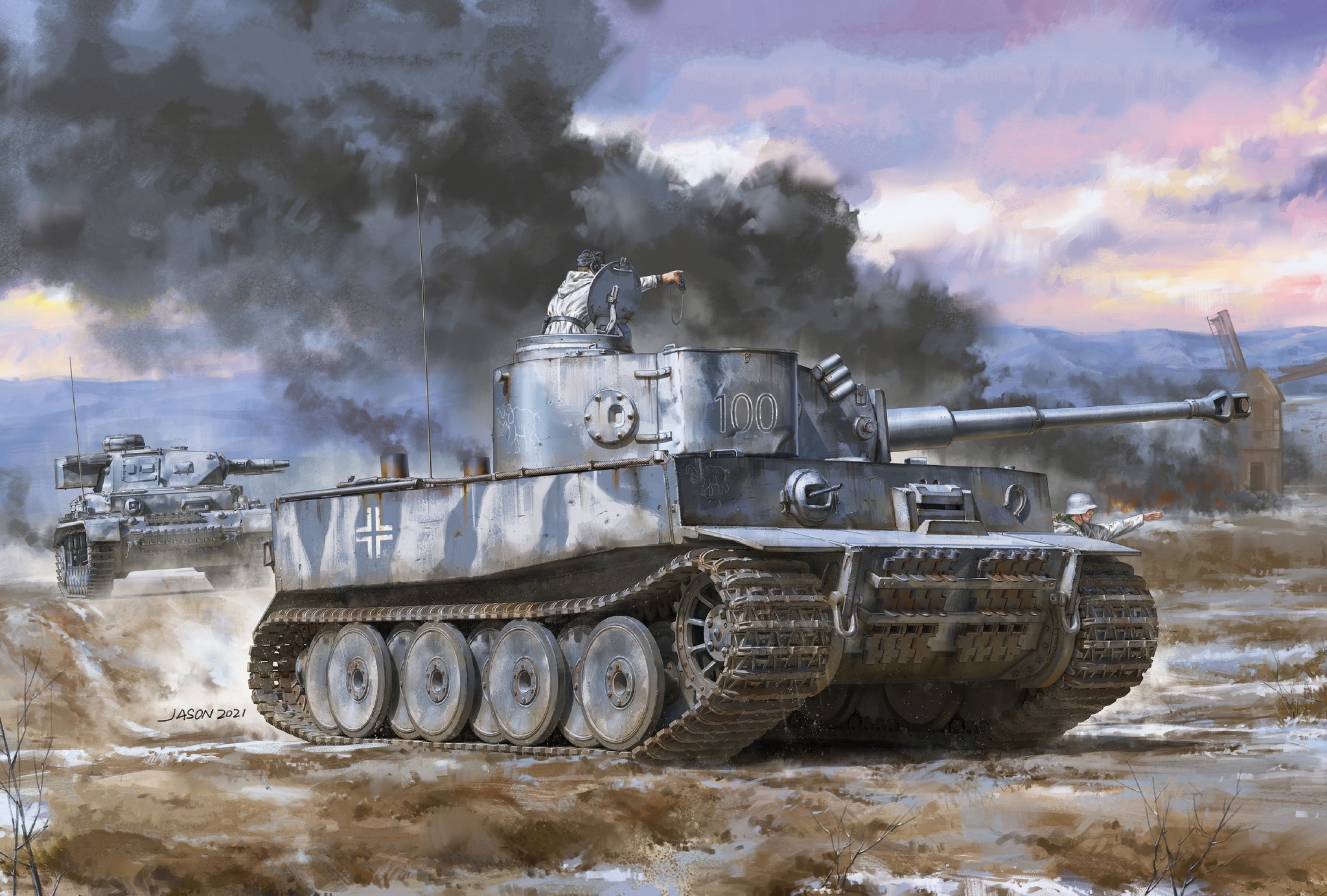 рисунок Pz.Kpfw.VI Ausf.E Tiger I Initial Production