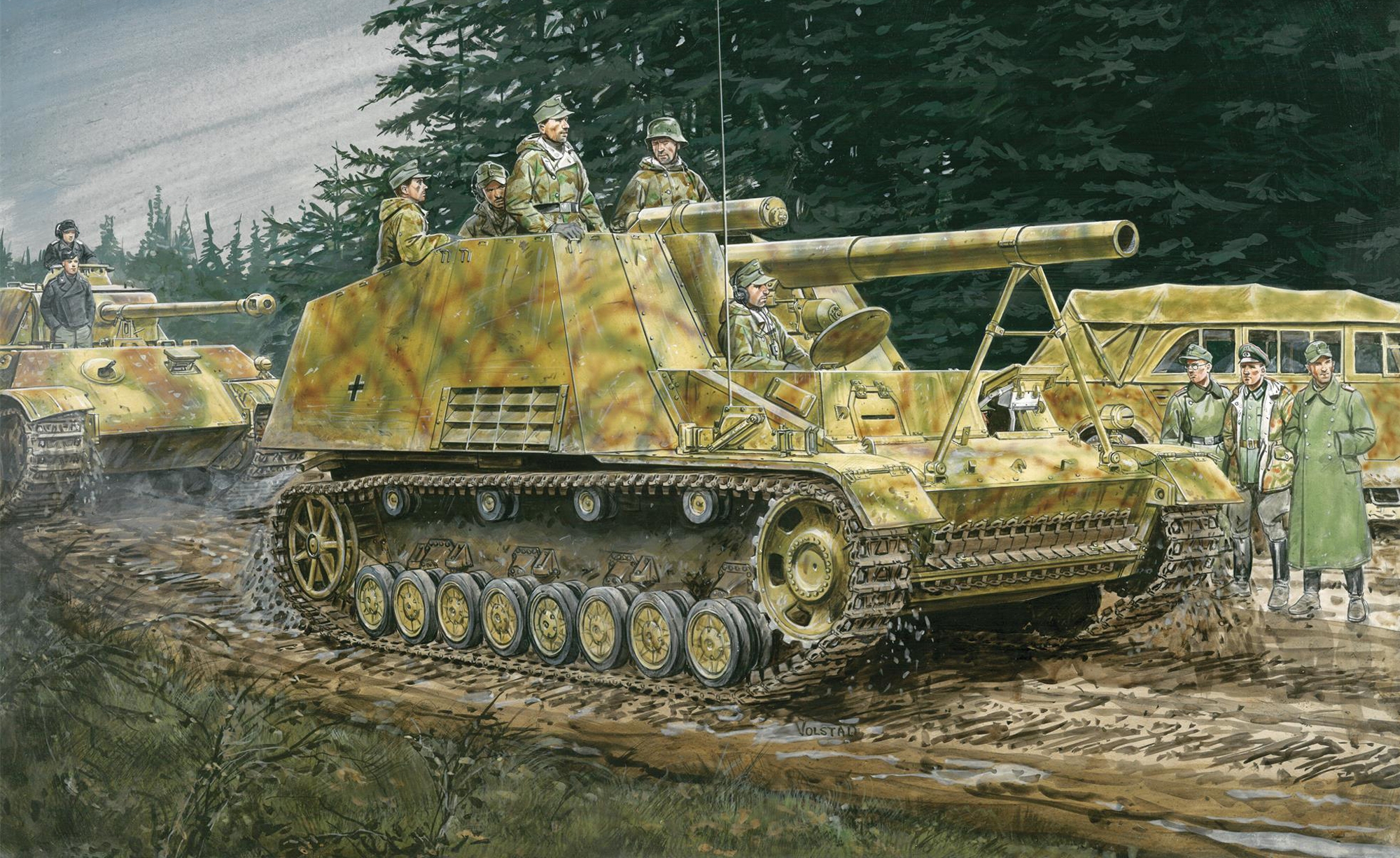 рисунок Sd.Kfz.165 Hummel
