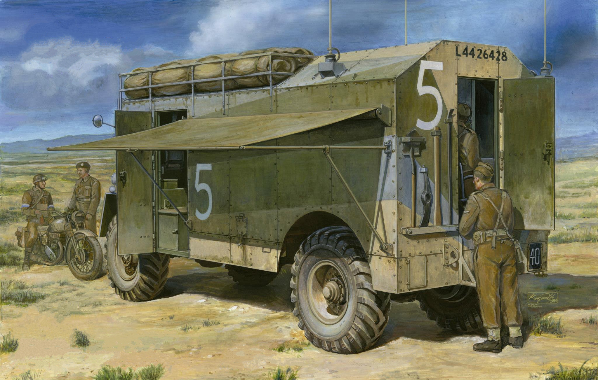 рисунок AEC Armoured Command Vehicle Dorchester ACV