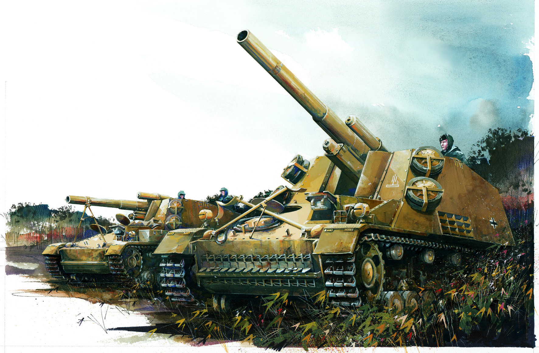 рисунок Sd.Kfz.165 Hummel (Initial Version)