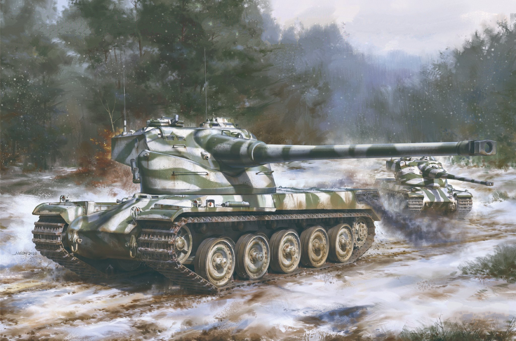 рисунок AMX-50B France Heavy Tank