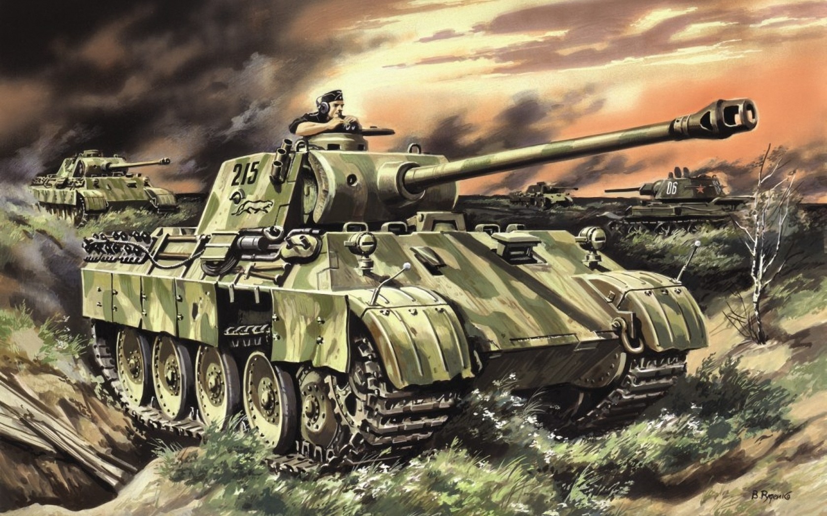 рисунок PzKpfw V Ausf D Пантера