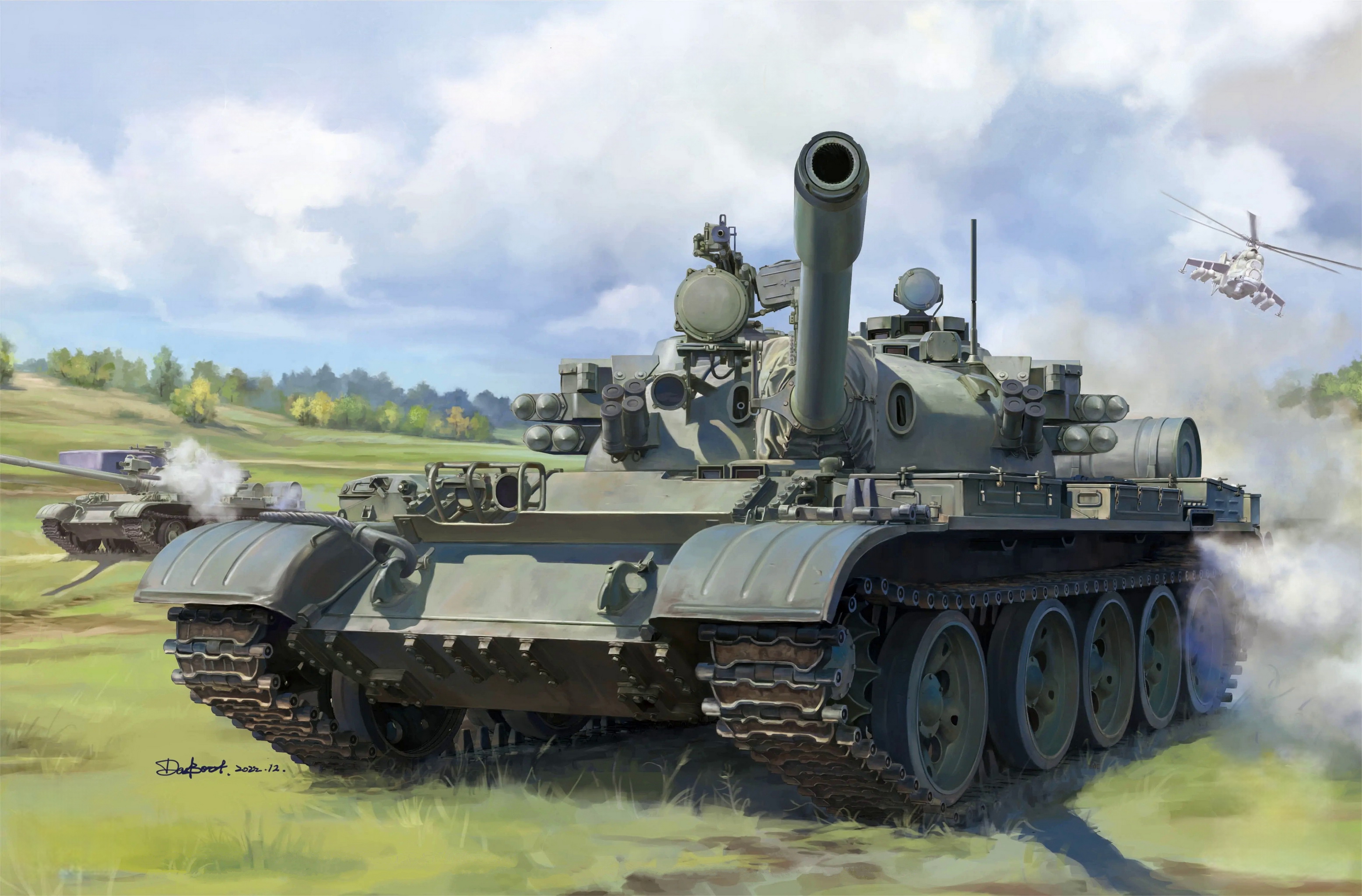 рисунок T-55AD Drozd