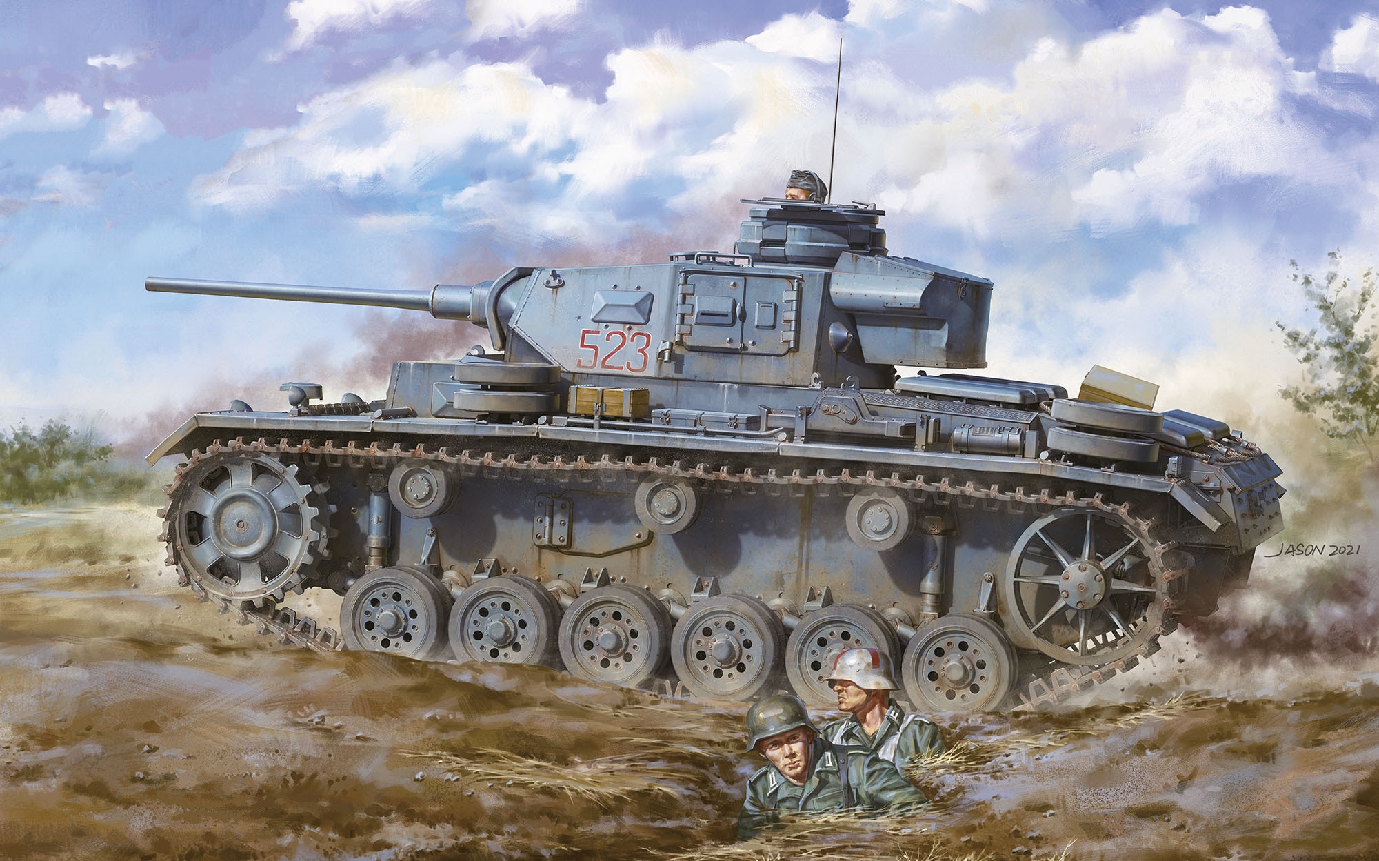 рисунок Panzer III Ausf.J