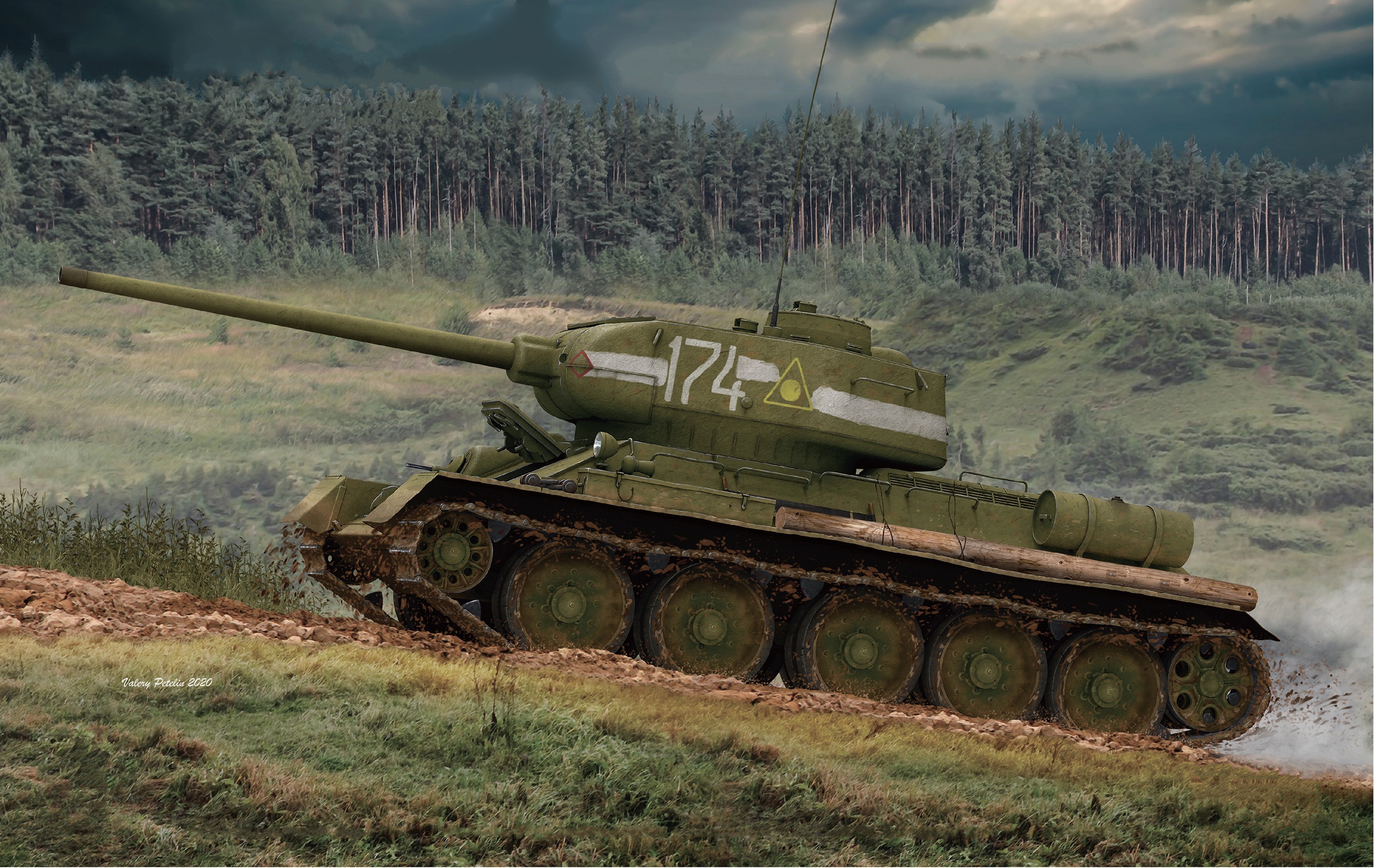 рисунок T-34/85 Model 1944
