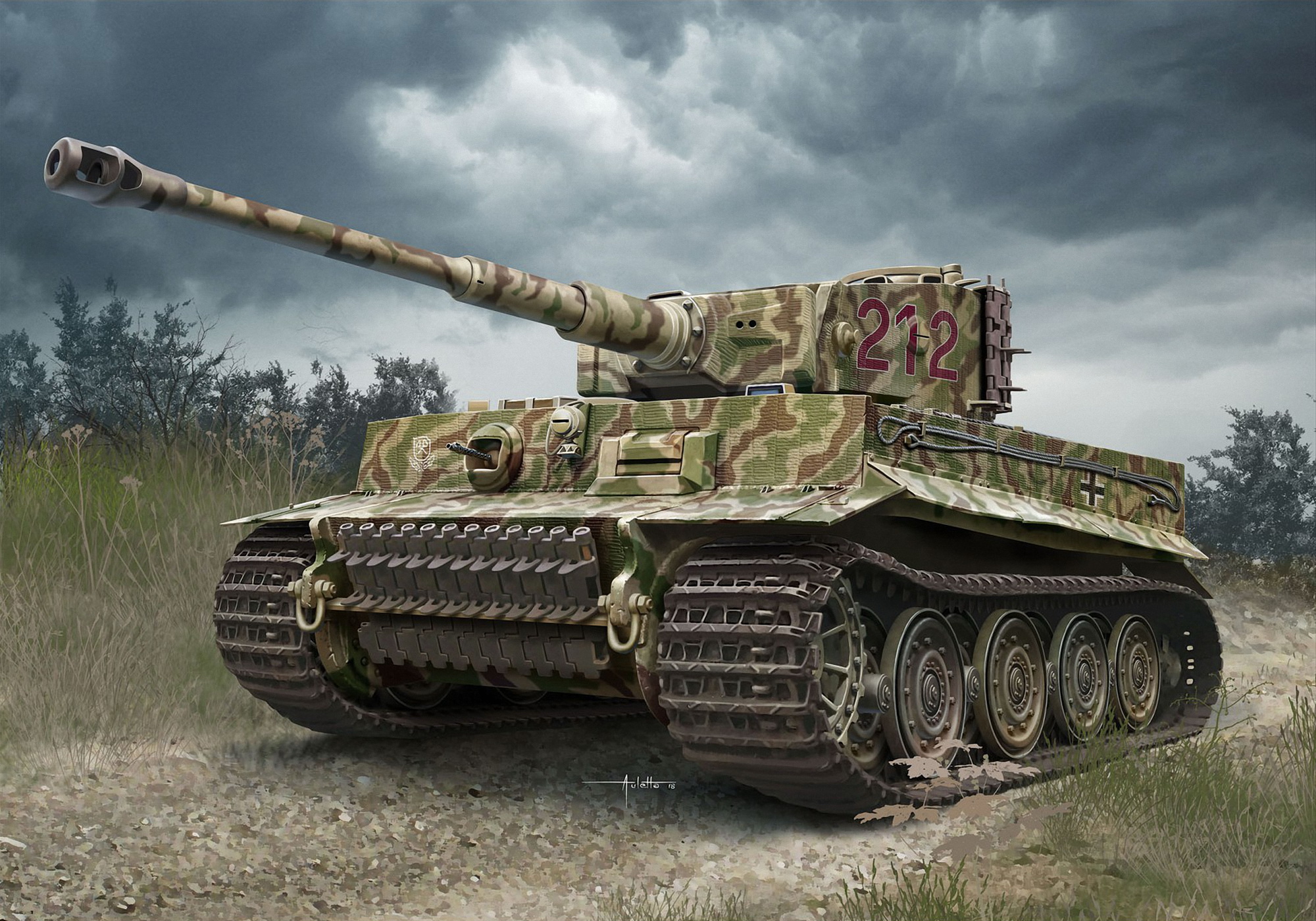 рисунок Pz.Kpfw.VI Ausf.E Tiger I (Normandy 1944)