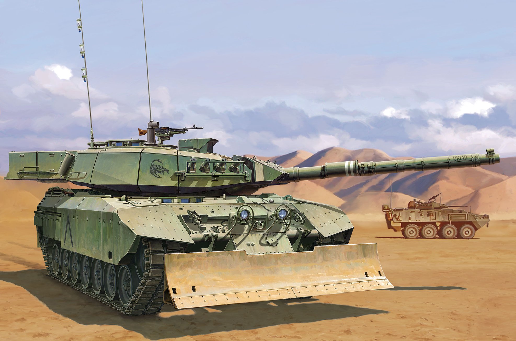 рисунок Canadian MBT Leopard C2 MEXAS w/Dozer Blade