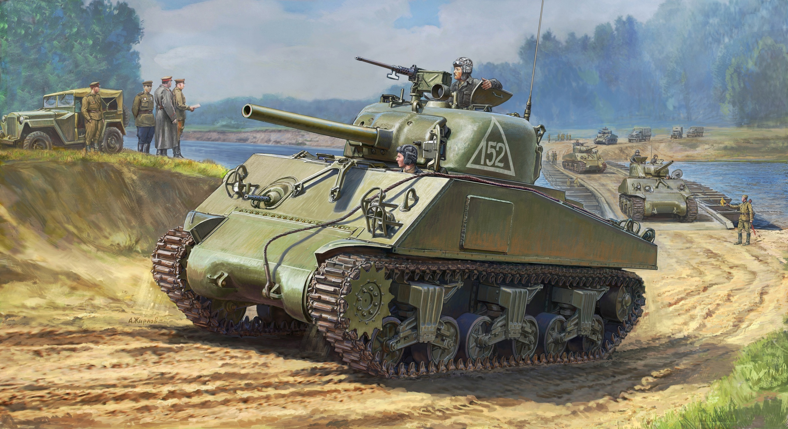 рисунок М4А2(75) Sherman