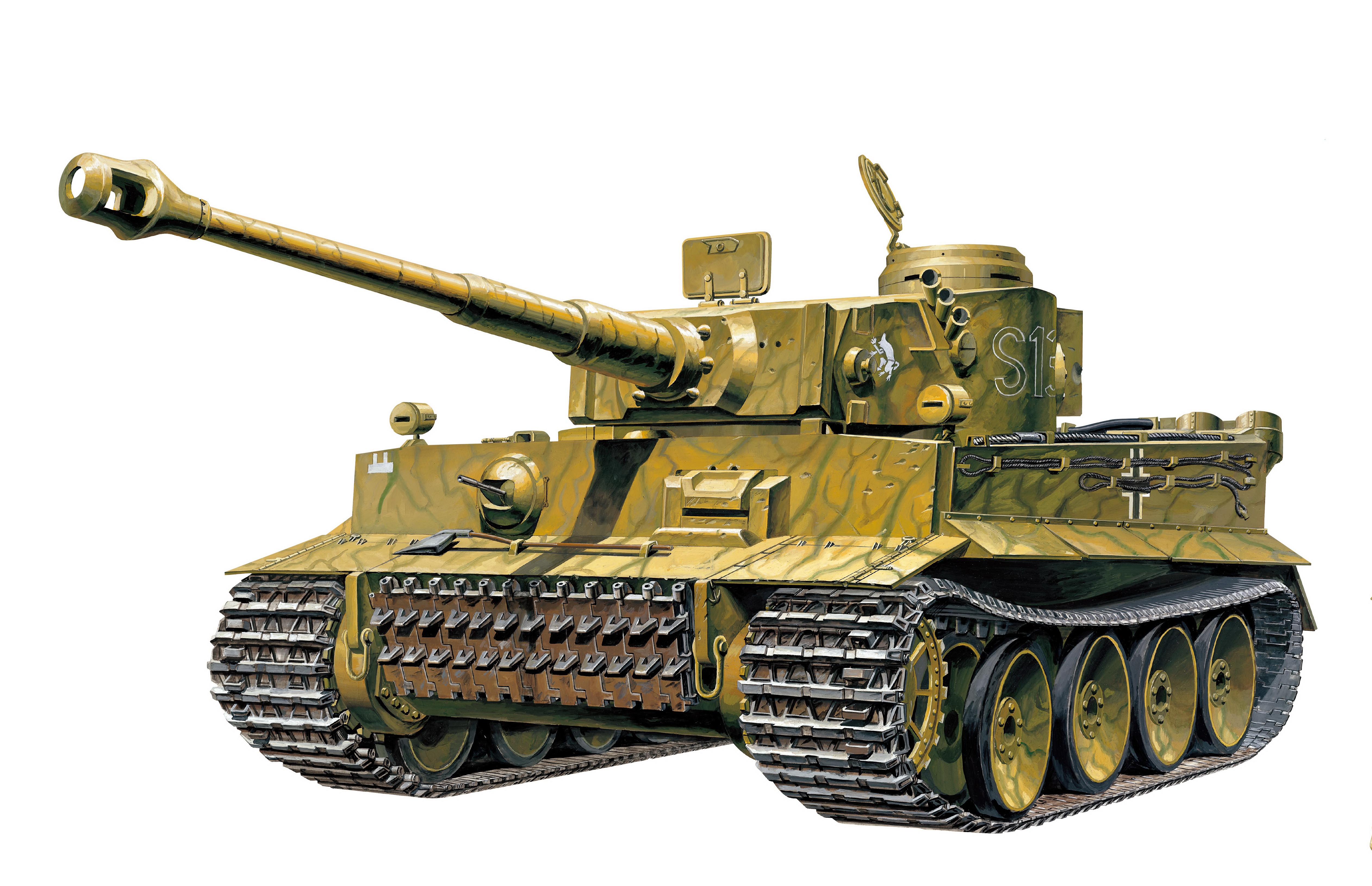 рисунок German Tiger I Early Production Version
