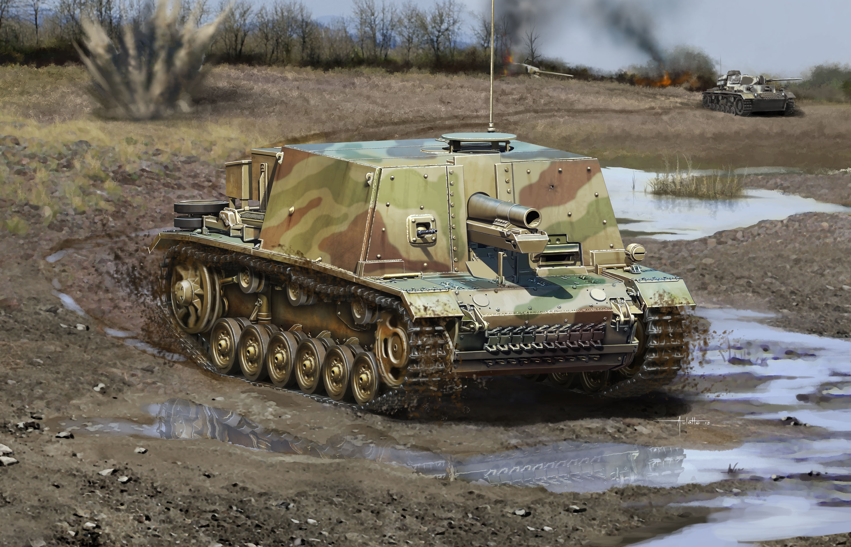 рисунок 15cm Sturminfanteriegeschutz 33 Ausf.B