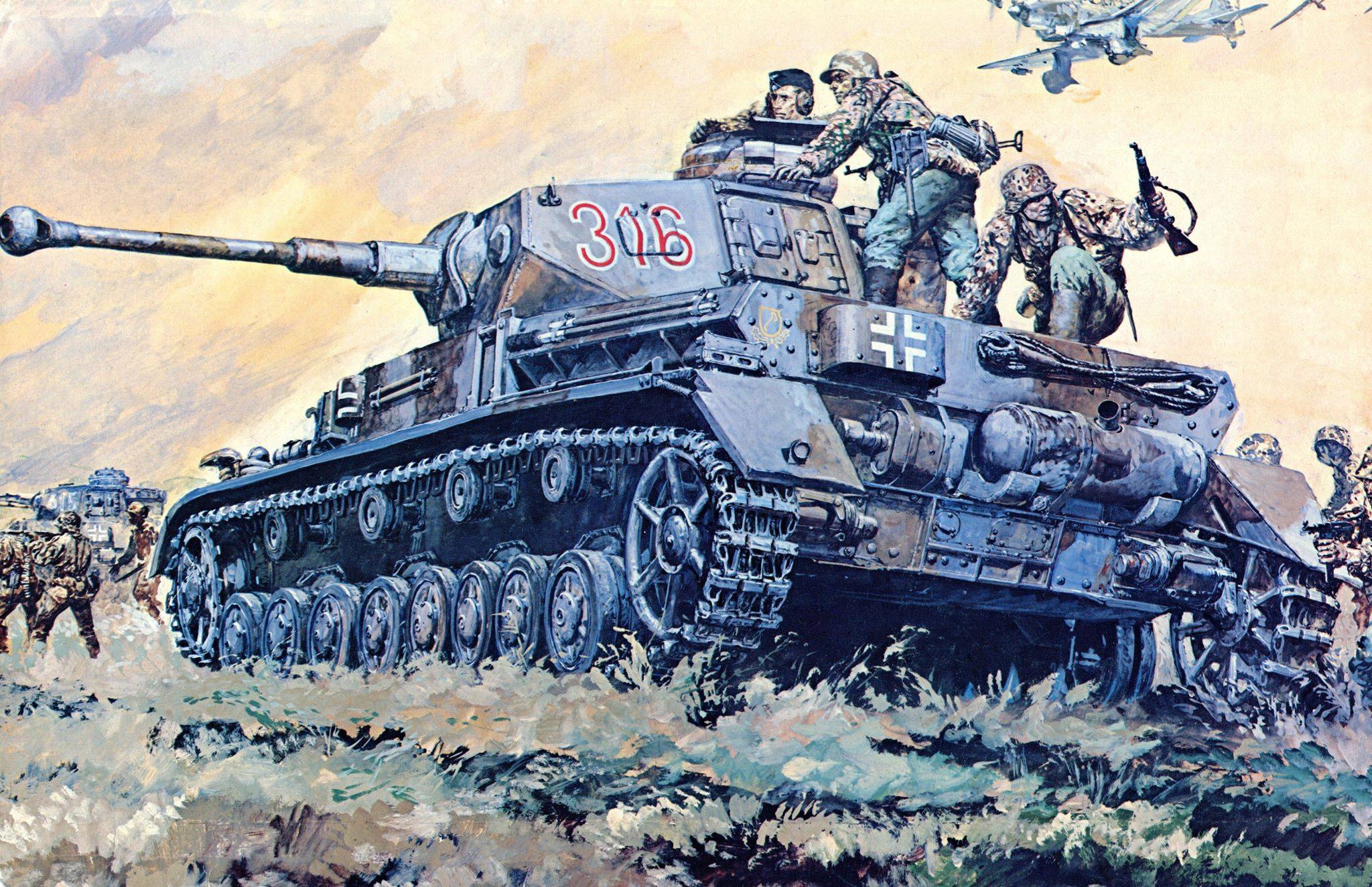 рисунок Panzerkampfwagen IV Ausf.F2