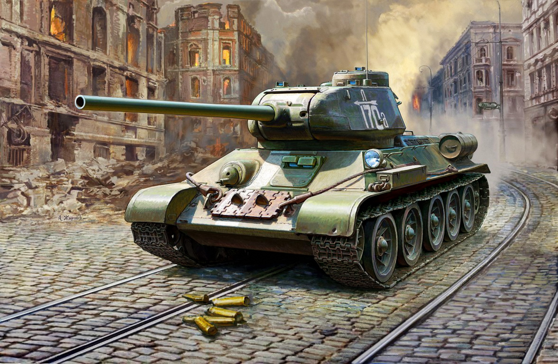 рисунок Т-34/85 Советский средний танк (обр.1944)