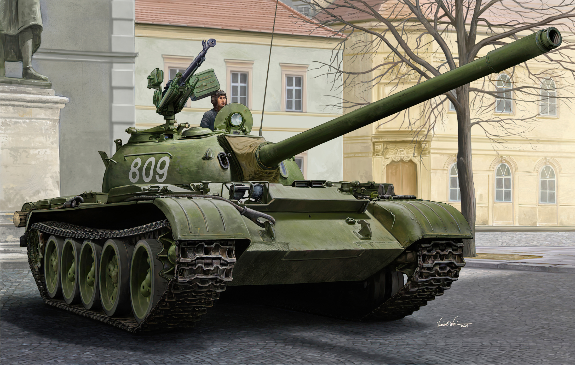 рисунок Танк Т-54