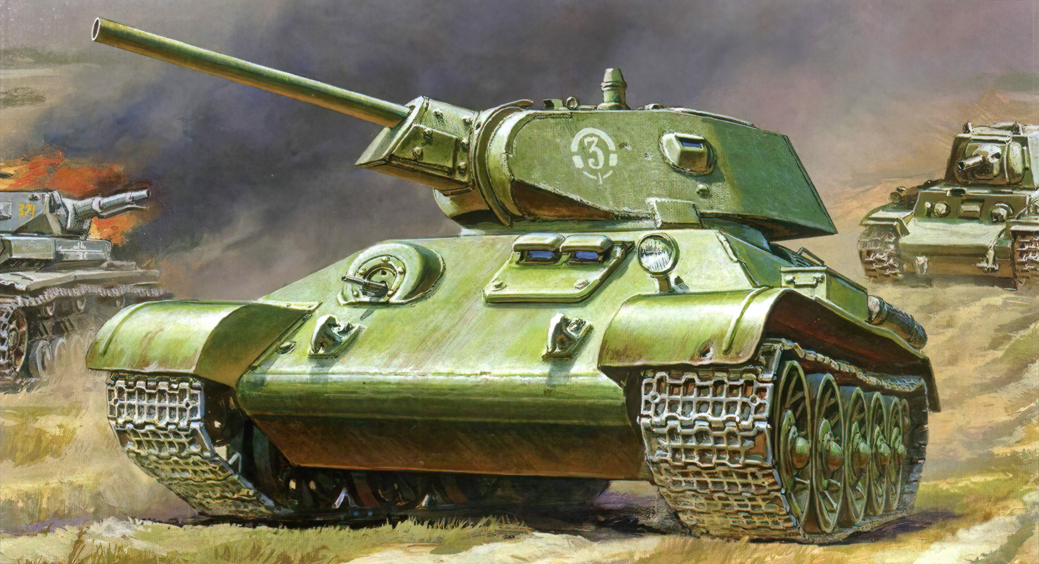 рисунок Т-34 образца 1942 года