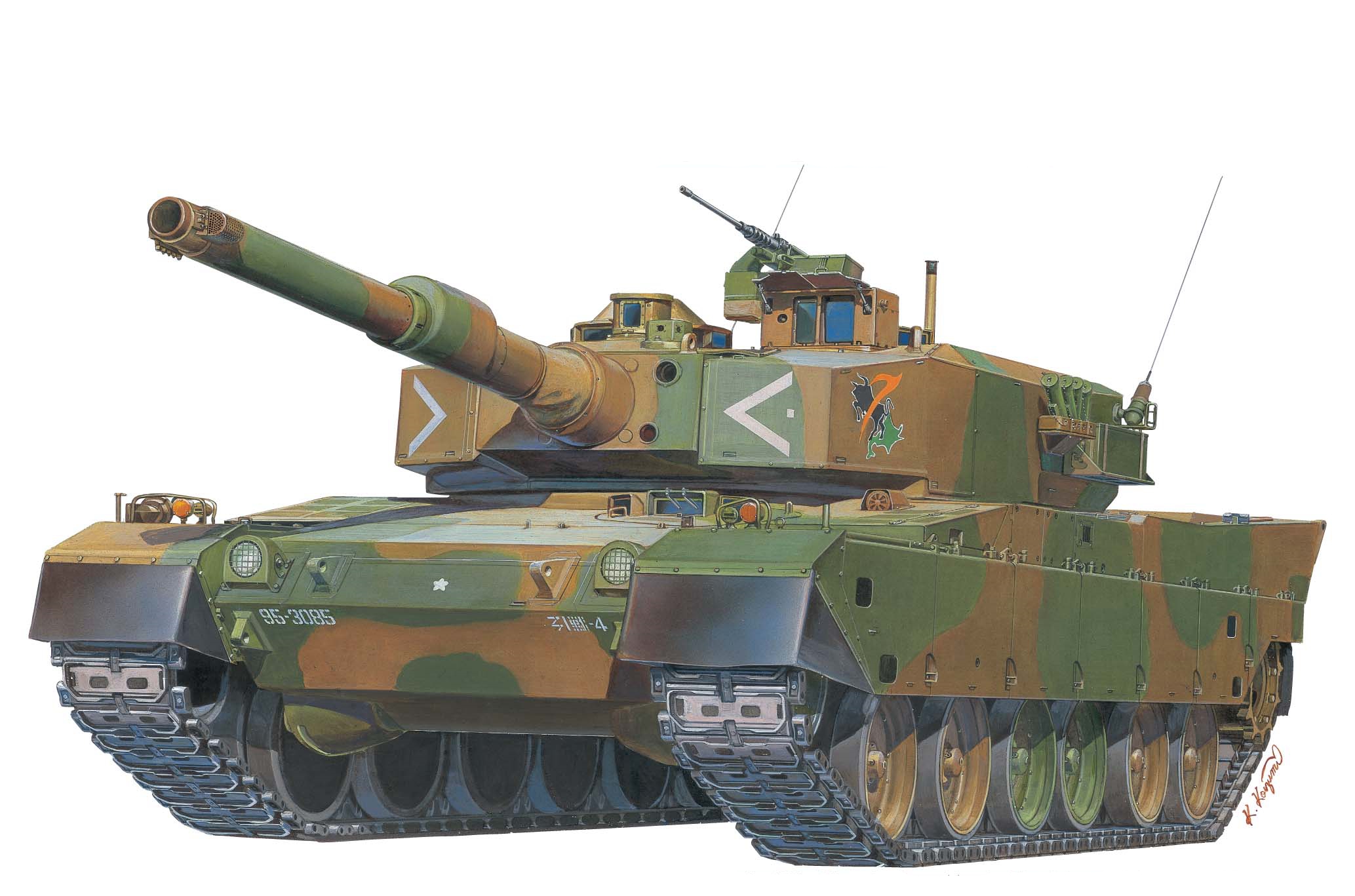 рисунок JGSDF Type 90 MBT