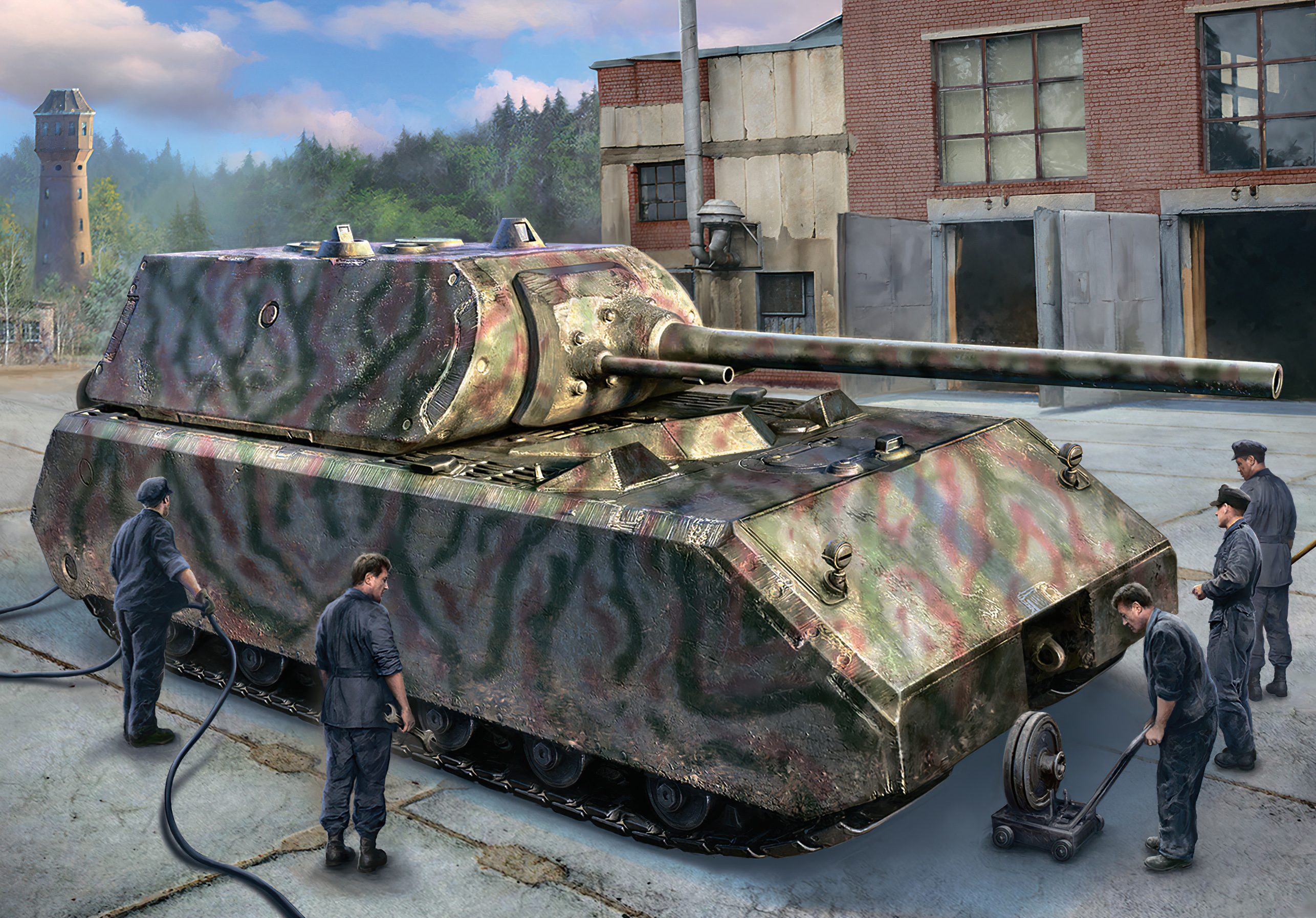 рисунок сверхтяжелый танк Маус