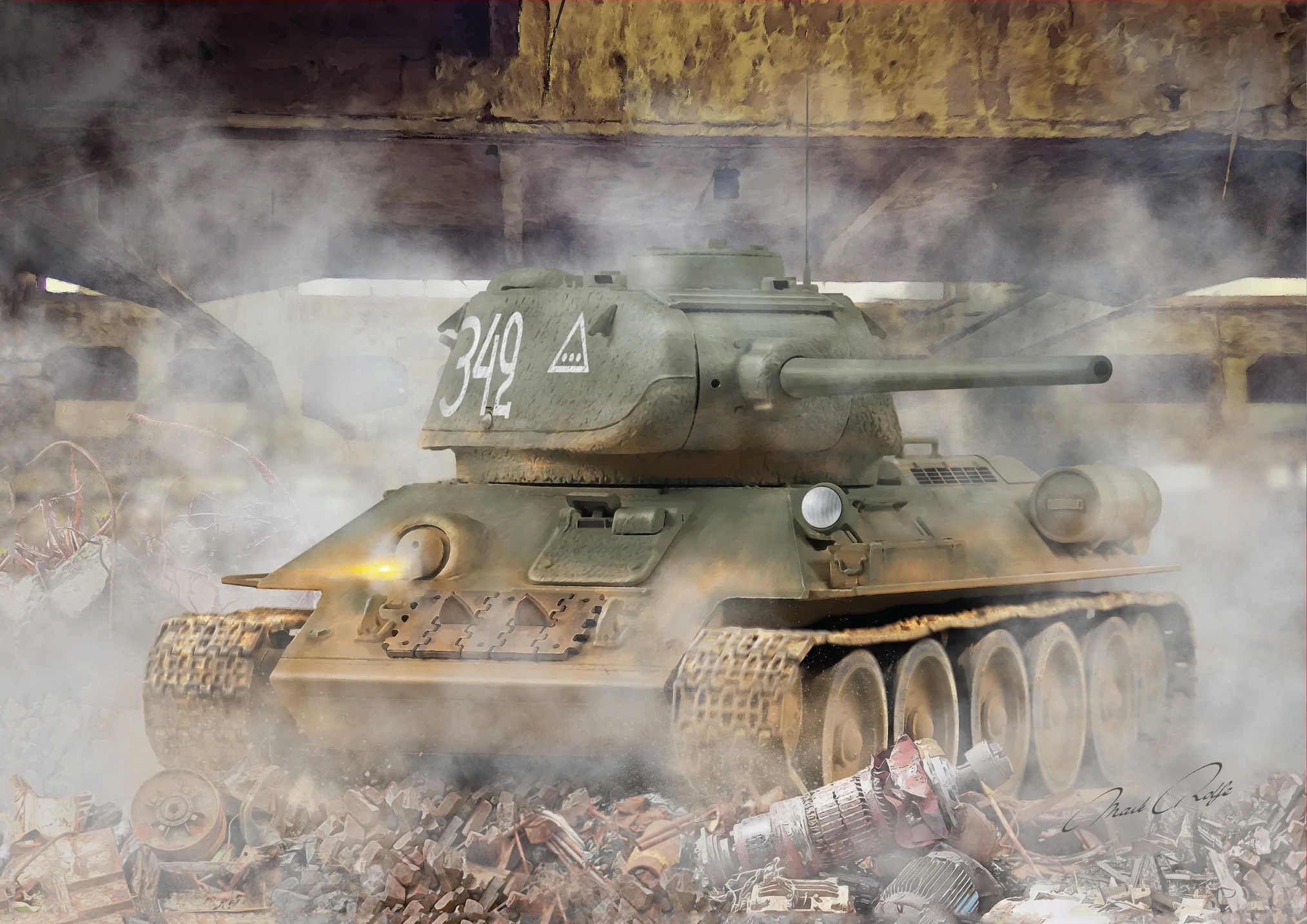 рисунок T-34/85