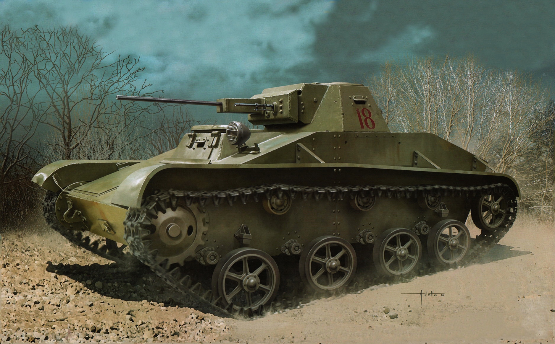 рисунок Soviet T-60 Light Tank