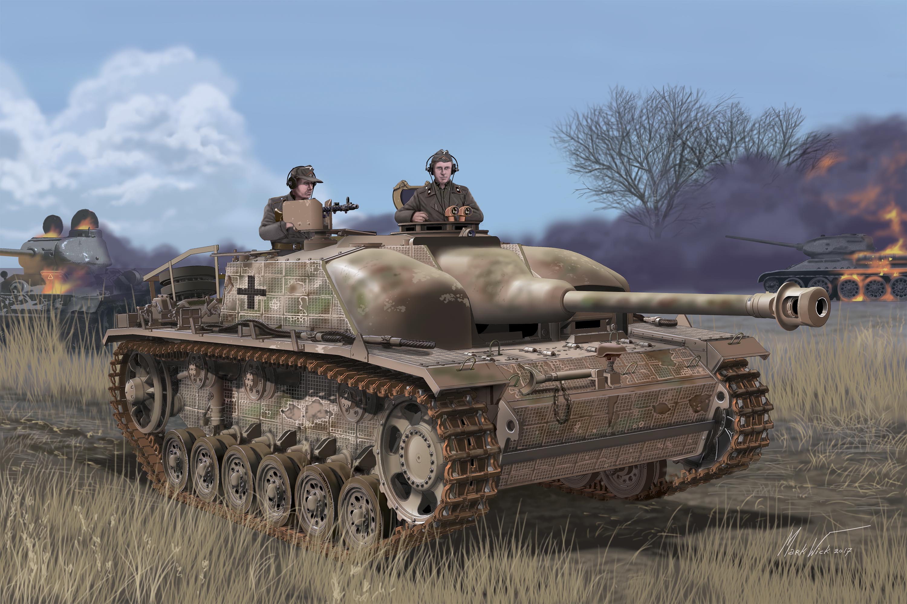рисунок Concrete Armored StuG.III Ausf.G w/Zimmerit
