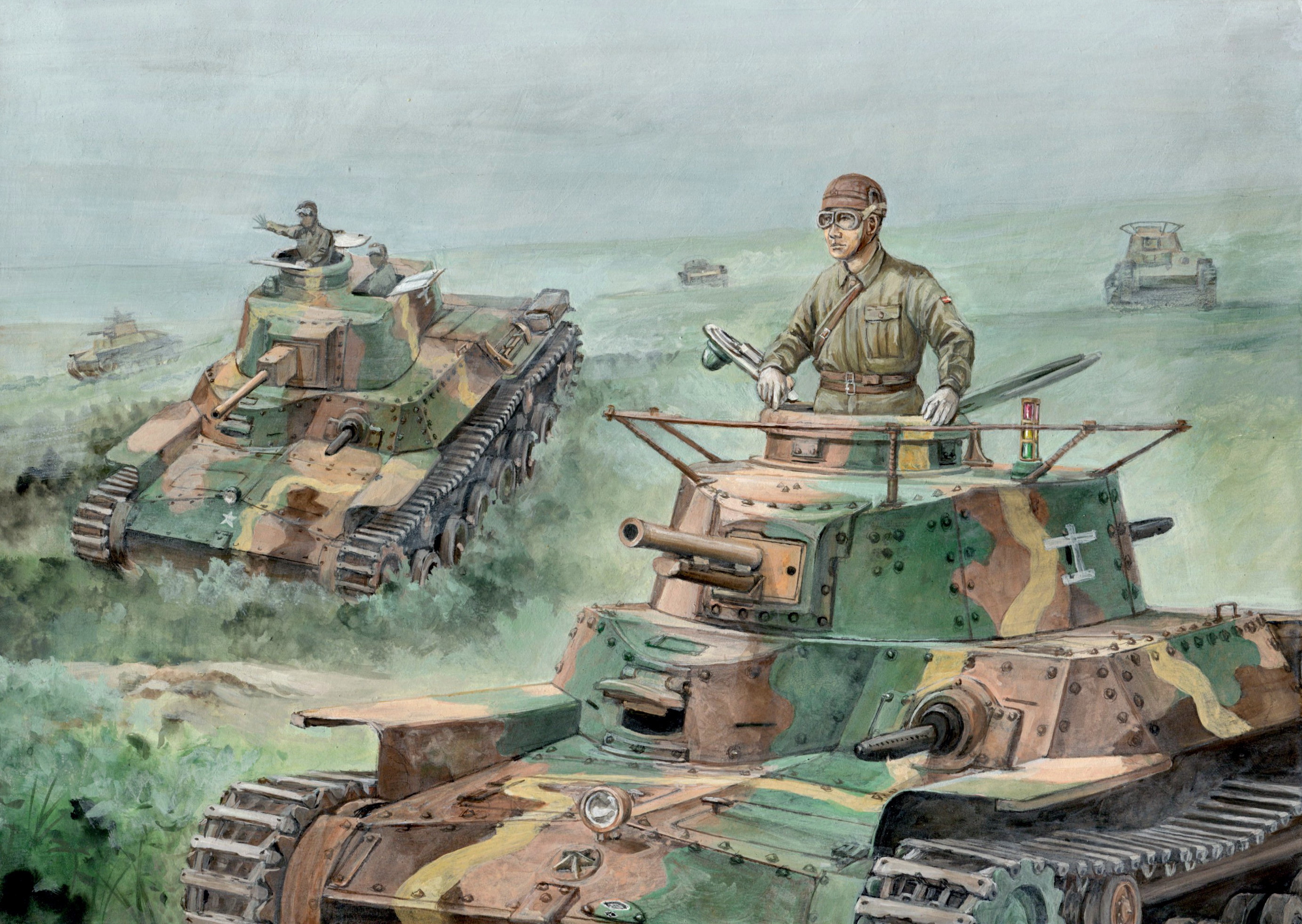 рисунок японские танки