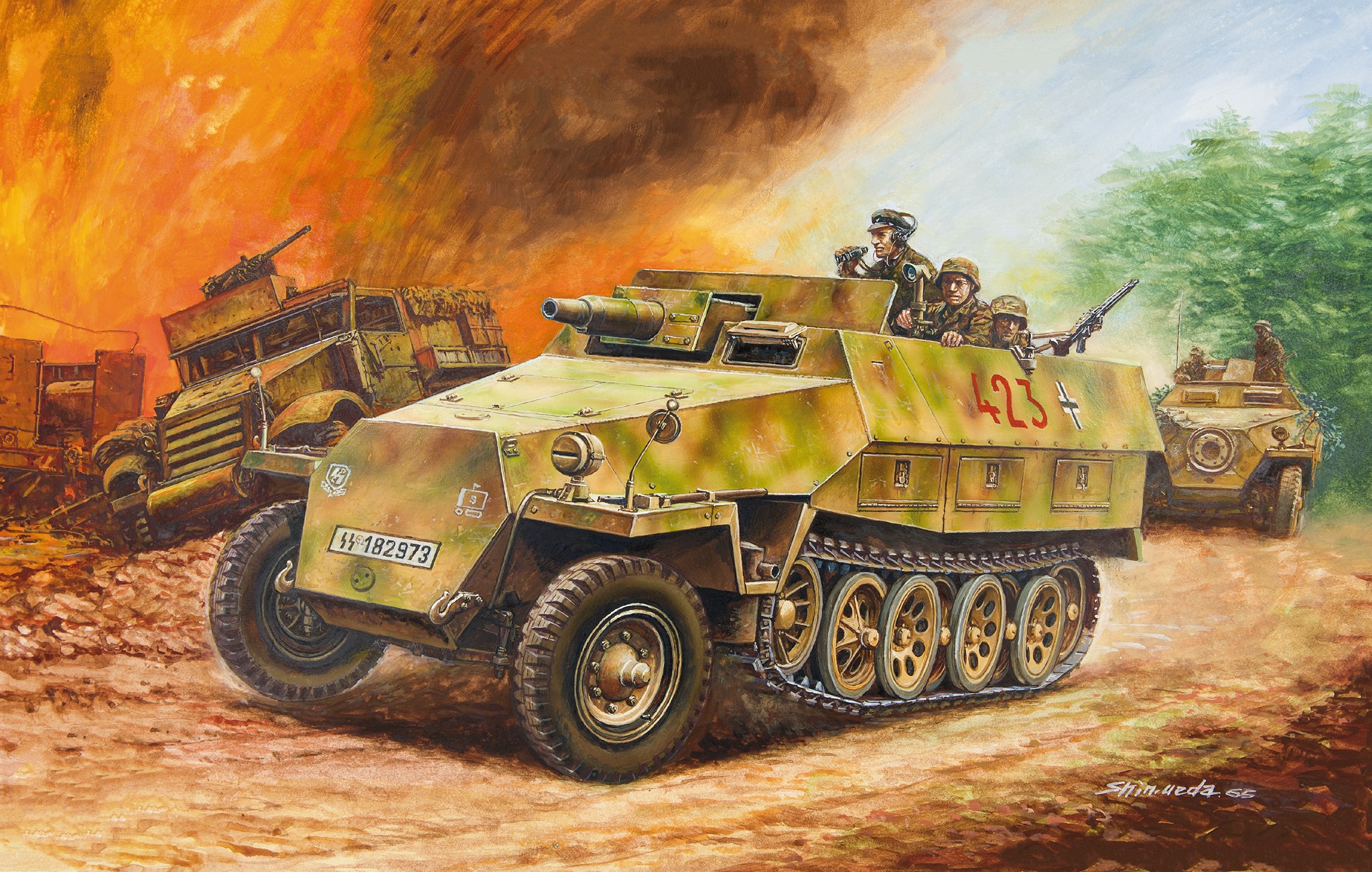 рисунок Sd.Kfz.251/9 Ausf.D Stummel
