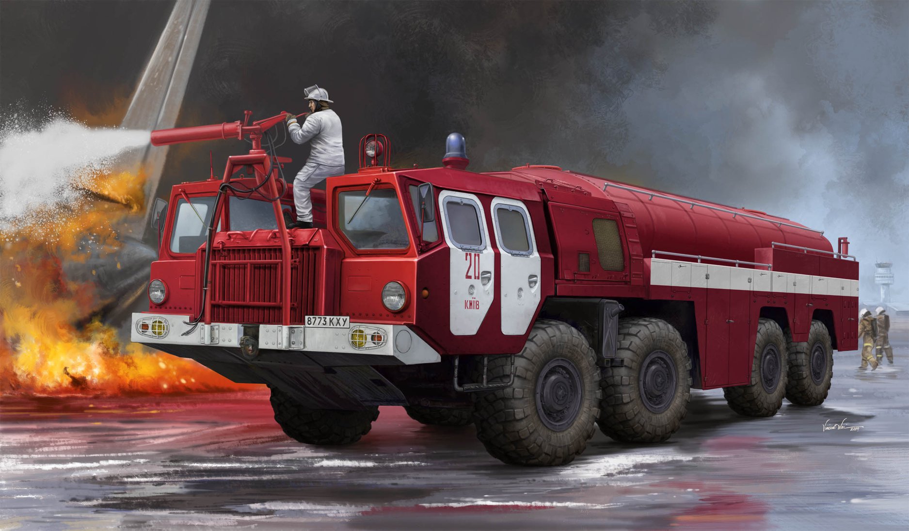 рисунок MAZ-543 AA-60 Airport Fire Fighting Vehicle