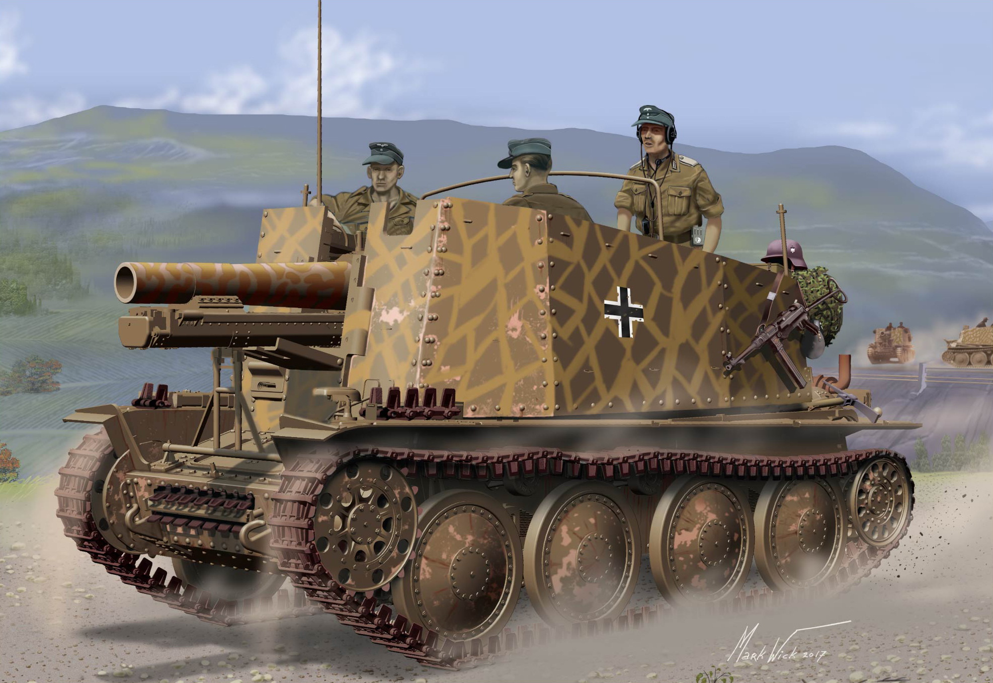 рисунок Sd.Kfz.138/1 Geschutzwagen 38 H fur s.IG.33/1 In