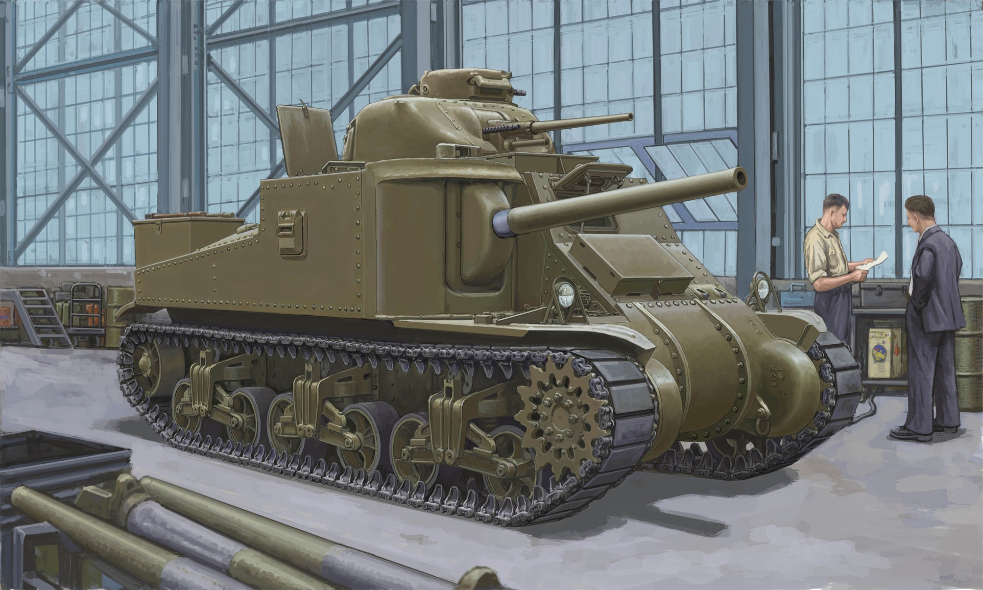рисунок M3A4 US Medium Tank