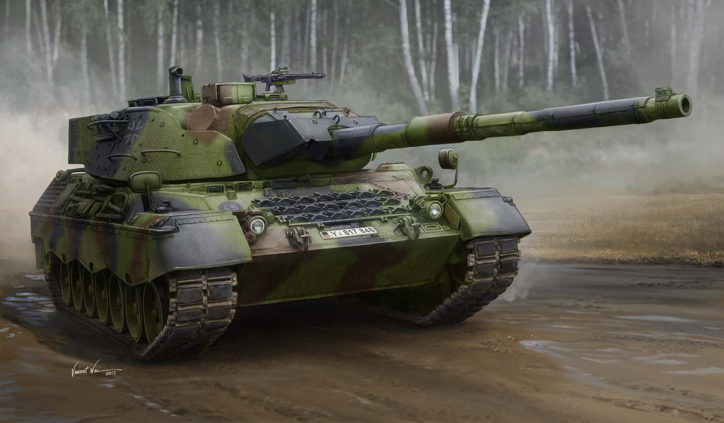 Рисунок Bundeswehr Leopard 1a5 на рабочий стол Бронетехника War