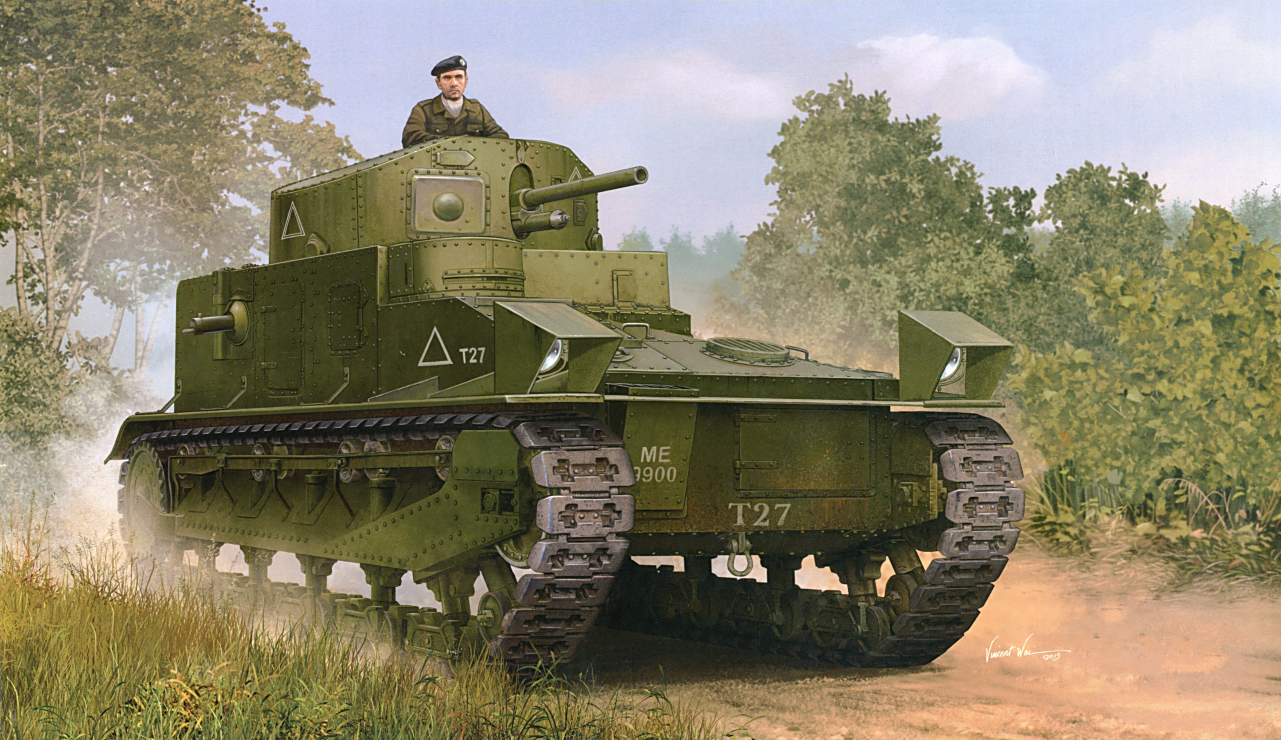 рисунок Vickers Medium Tank Mk I