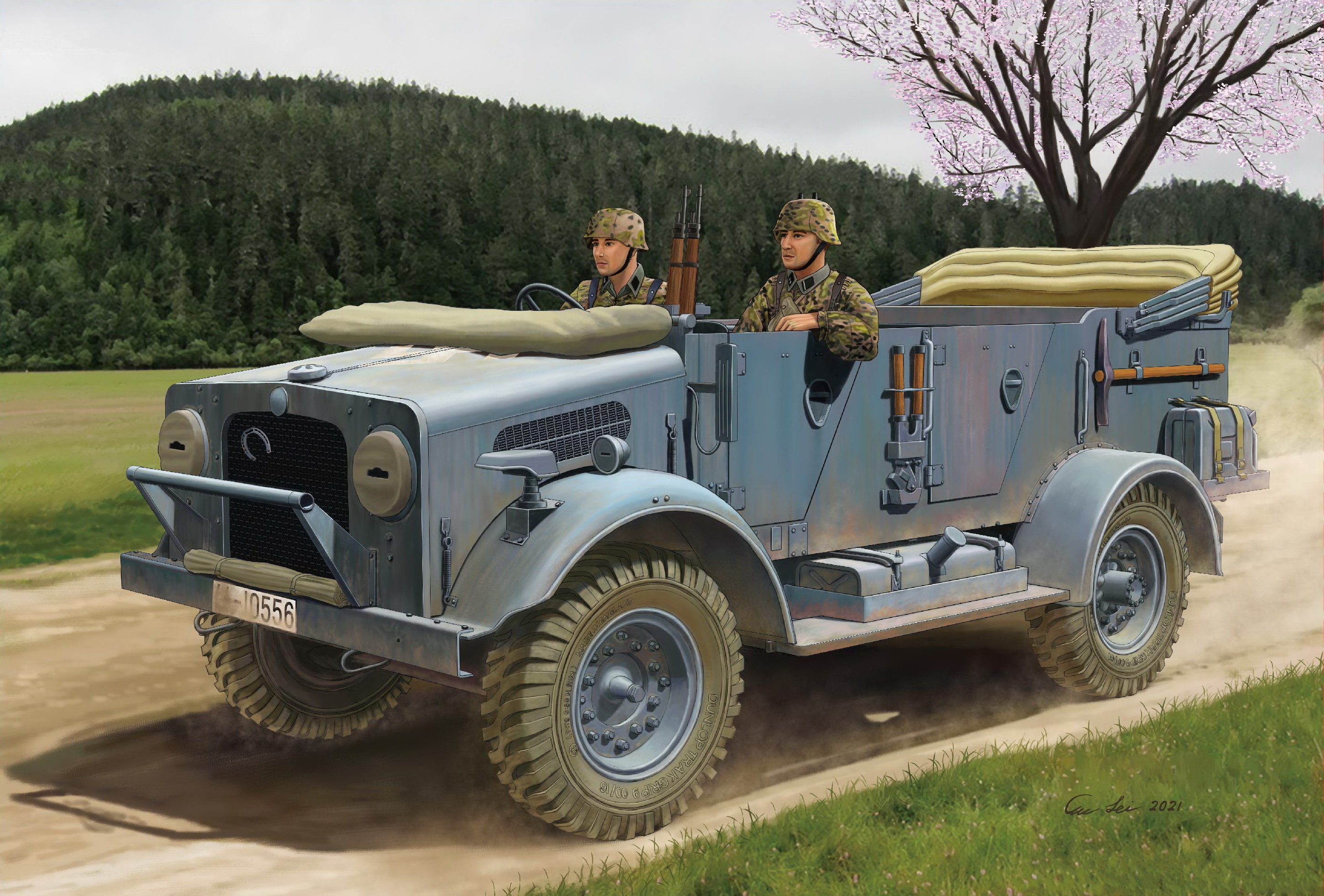 рисунок German Bedford MW 4x2 Beutewagen