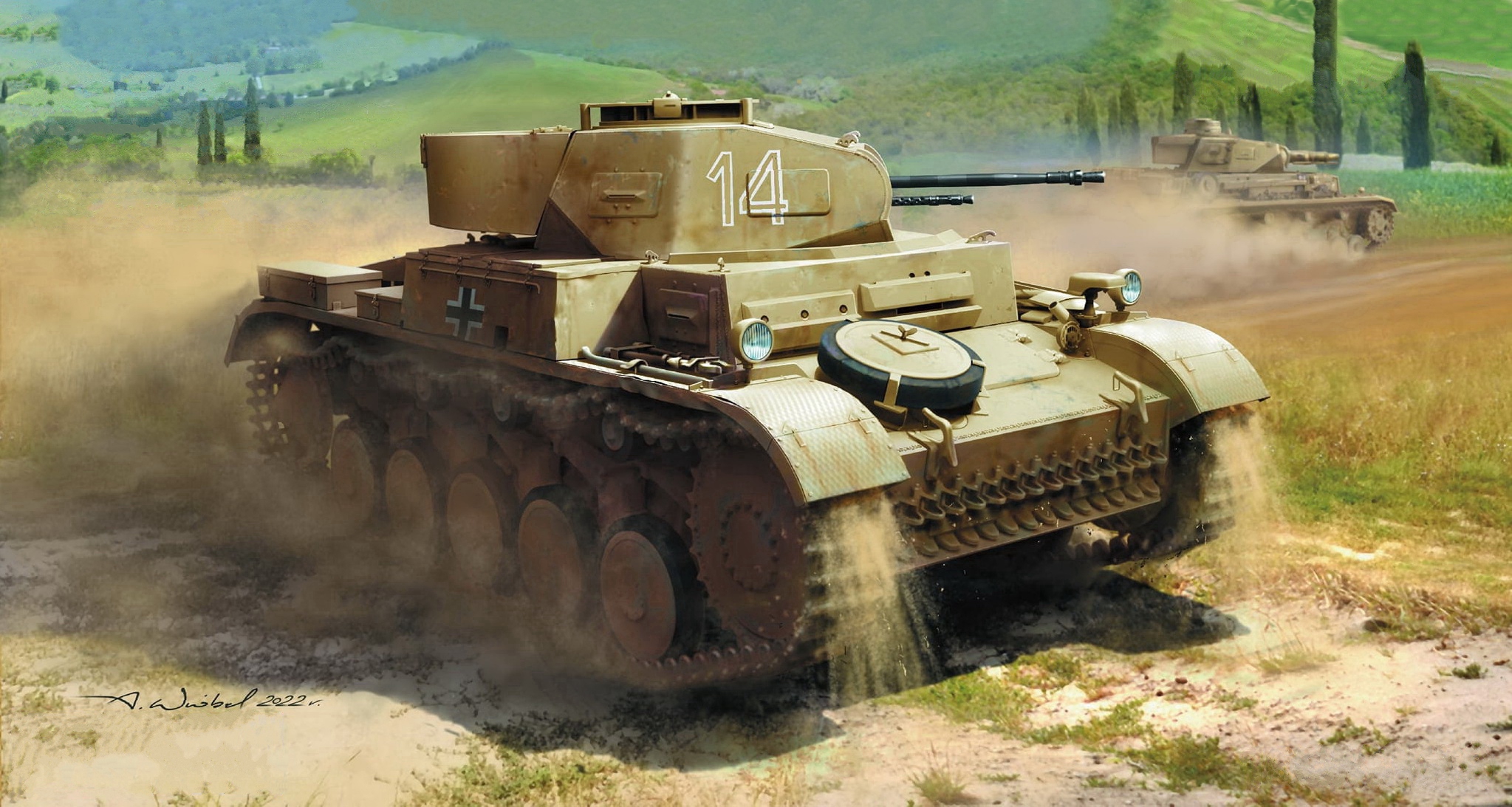 рисунок Pz.Kpfw.II Ausf.F (Sd.Kfz.121)