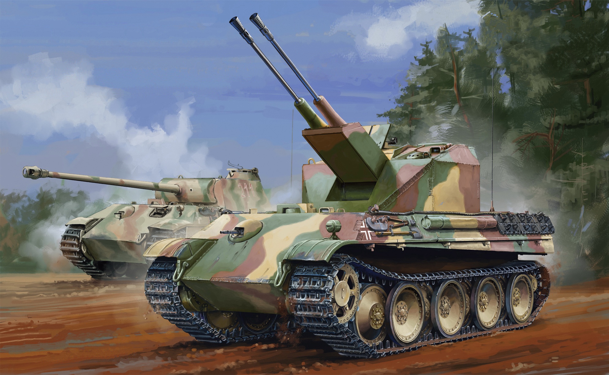 рисунок German Flakpanzer 341